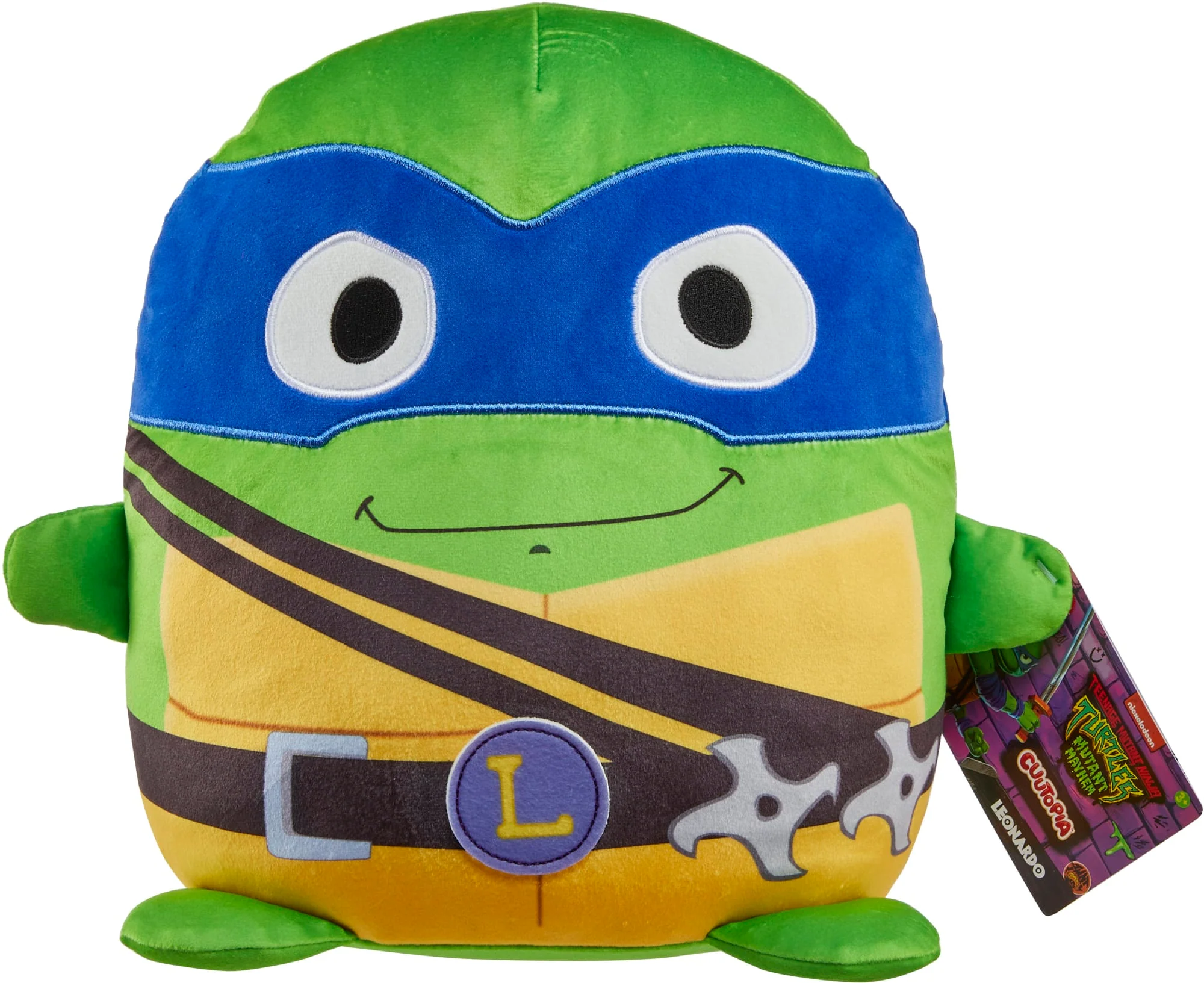 Teenage Mutant Ninja Turtles: Mutant Mayhem Plush Toys Cuutopia, 10 Inch TMNT Rounded Pillows, Key Movie Characters