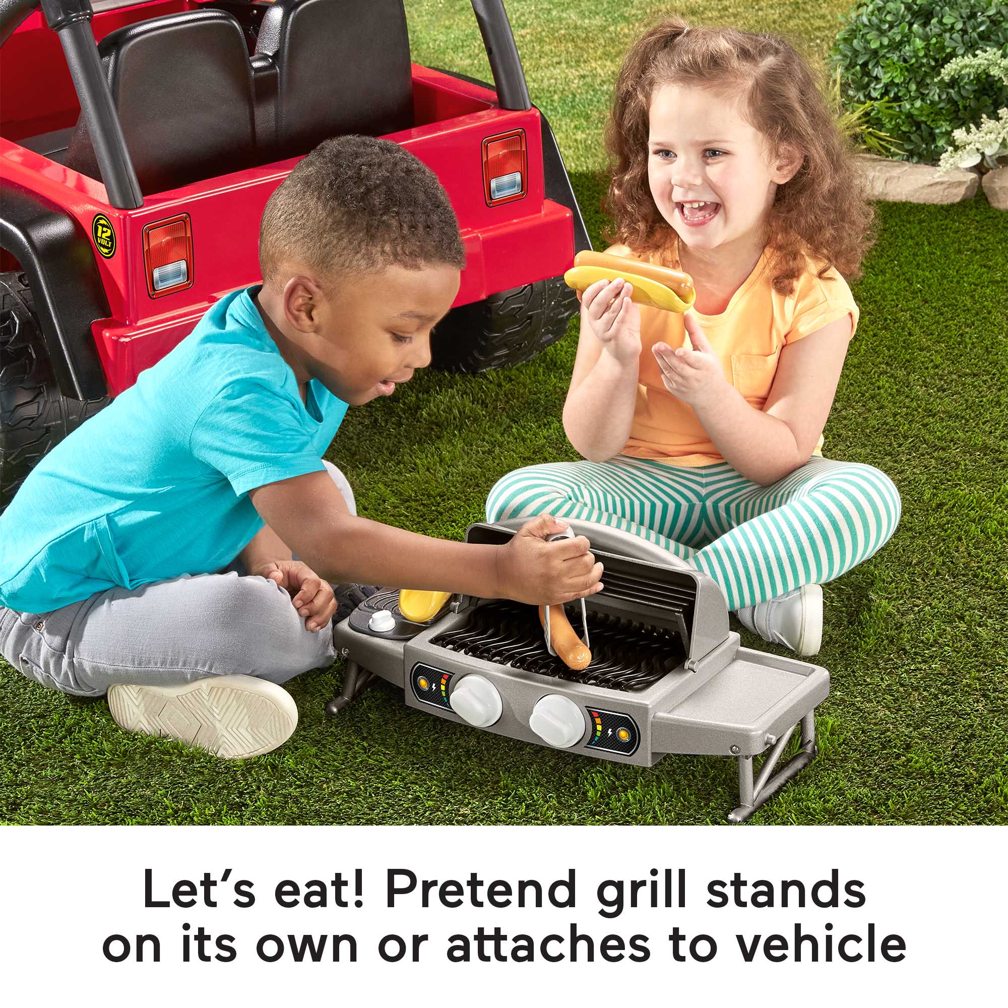 Power Wheels BBQ Fun Jeep Wrangler Battery-Powered Ride-On Toy