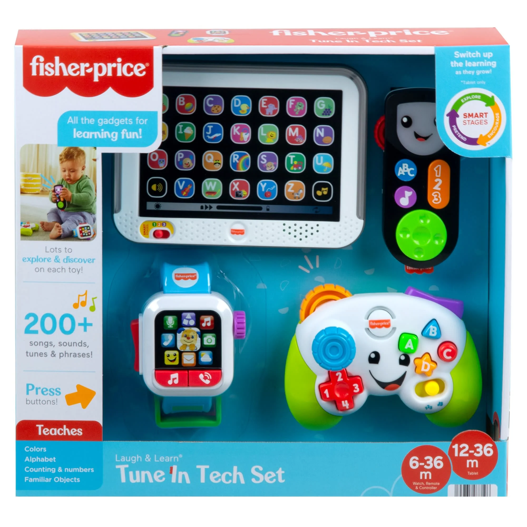 Fisher-Price Laugh & Learn Tune In Tech Set Of 4 Baby & Toddler Learning Toys