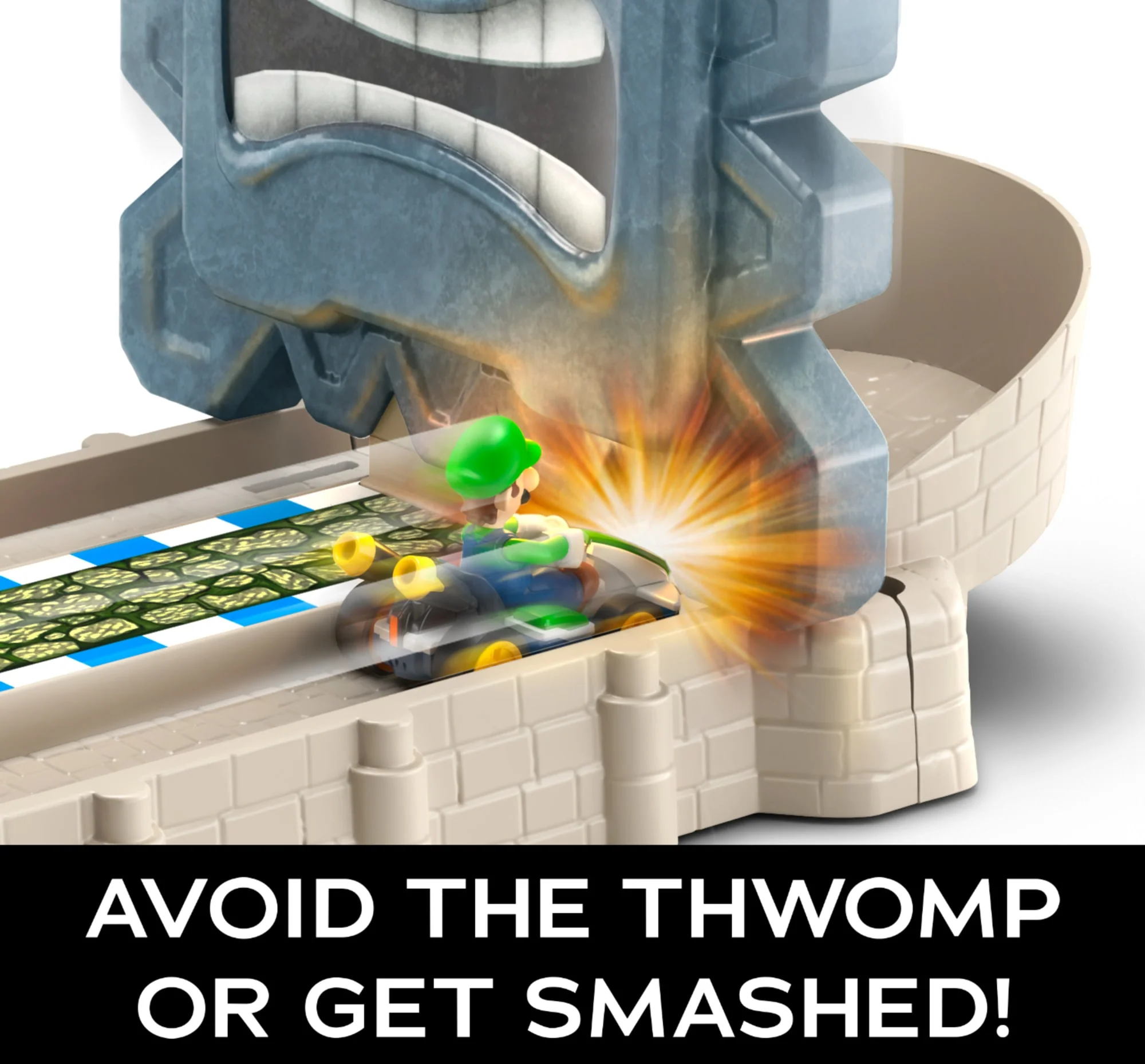 Hot Wheels Mario Kart thwomp Ruins Track Set With Mario Kart Vehicles And Nemesis From Video Game