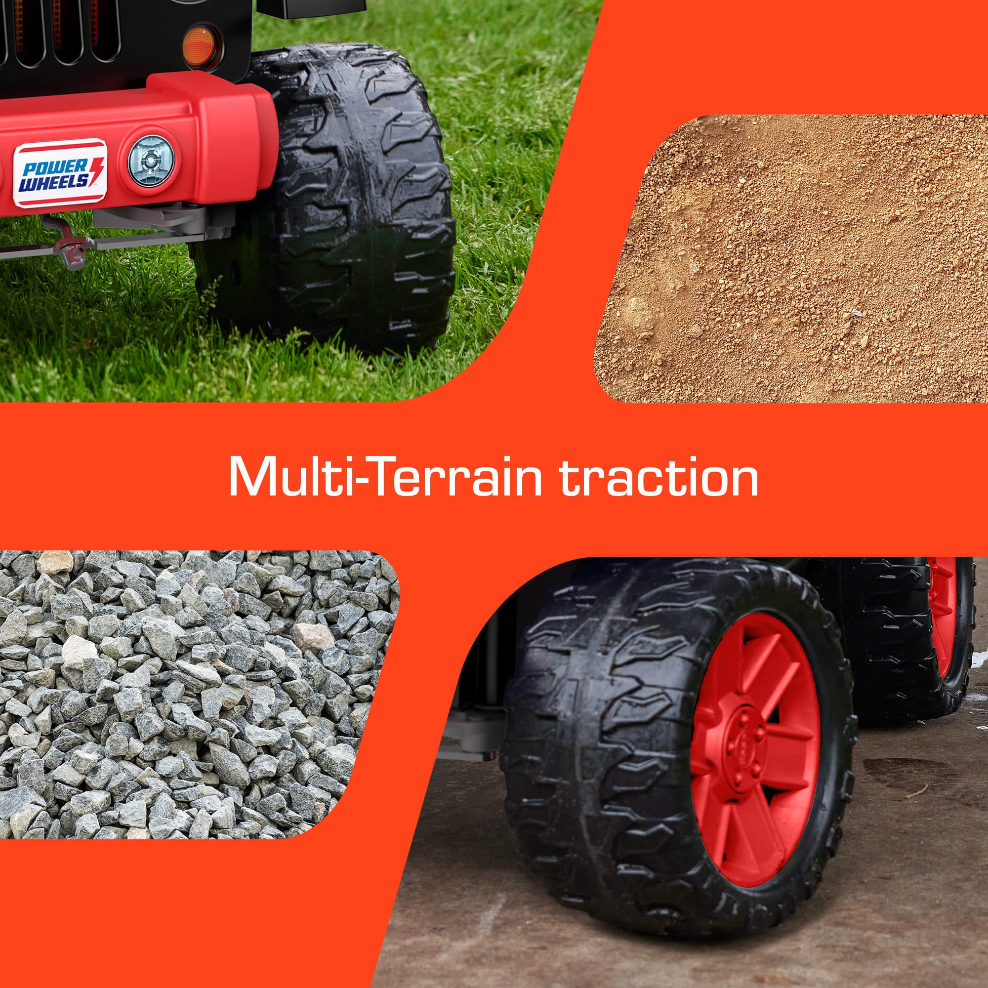 Power Wheels Tough Talking Jeep Wrangler Ride-On Toy With Sounds, Preschool Toy, Black & Red