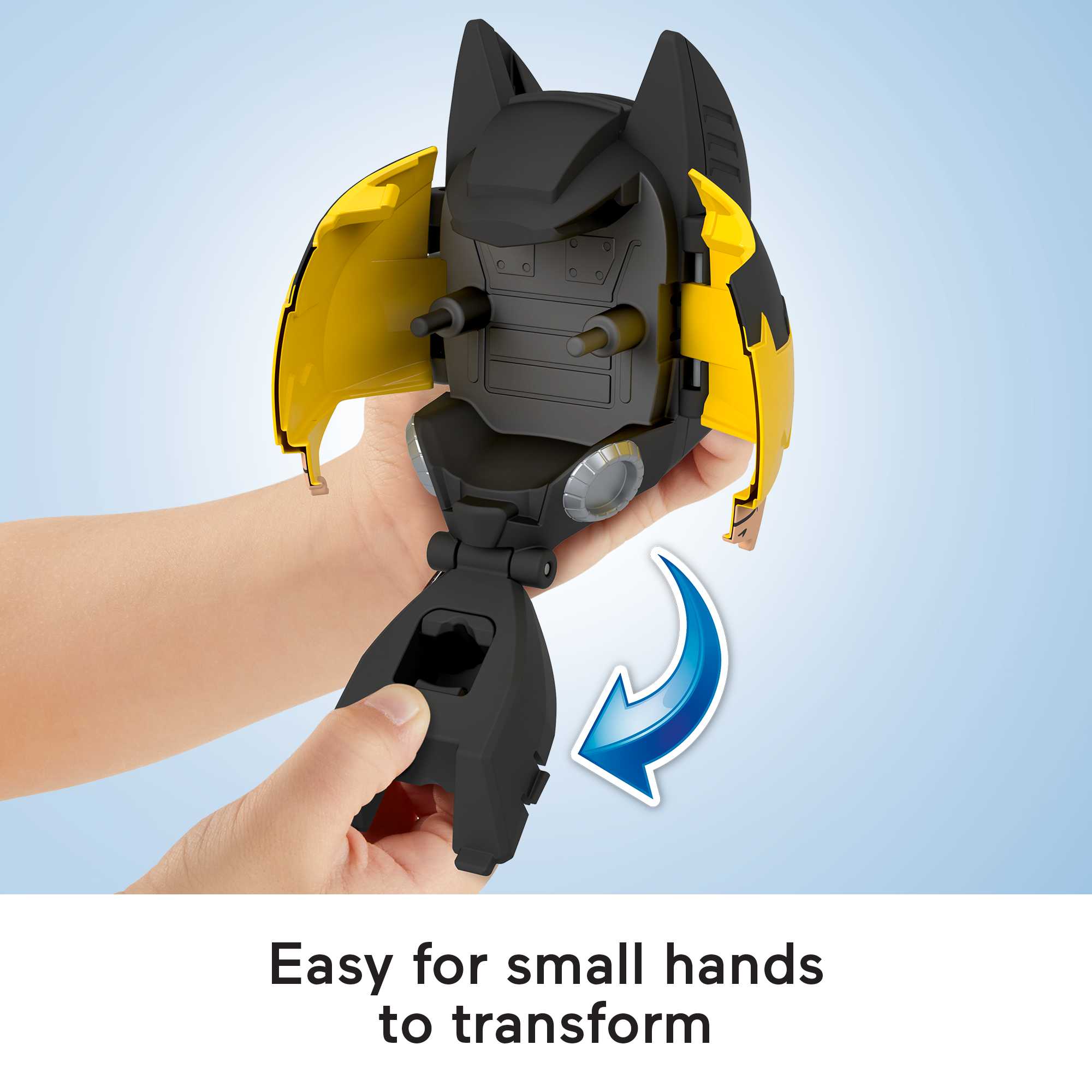 Imaginext DC Super Friends Batman & Batwing, Head Shifters, 4-Piece Figure & Vehicle Set For Kids