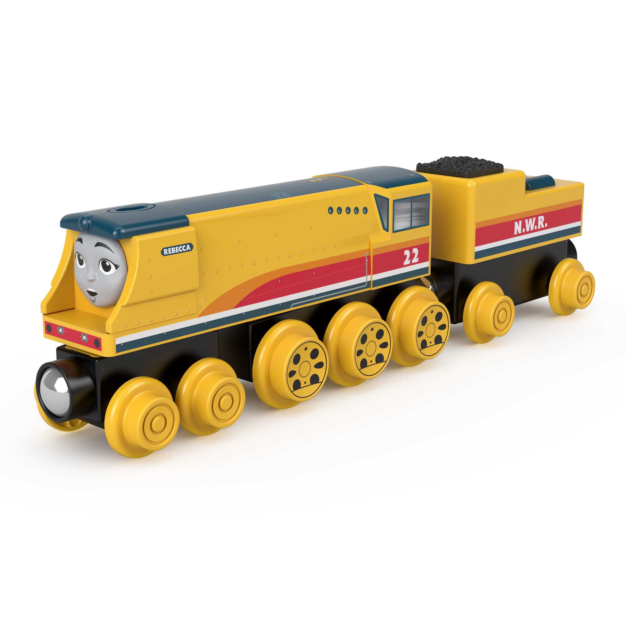 Thomas & Friends Wooden Railway Rebecca Train, Engine And Coal Car