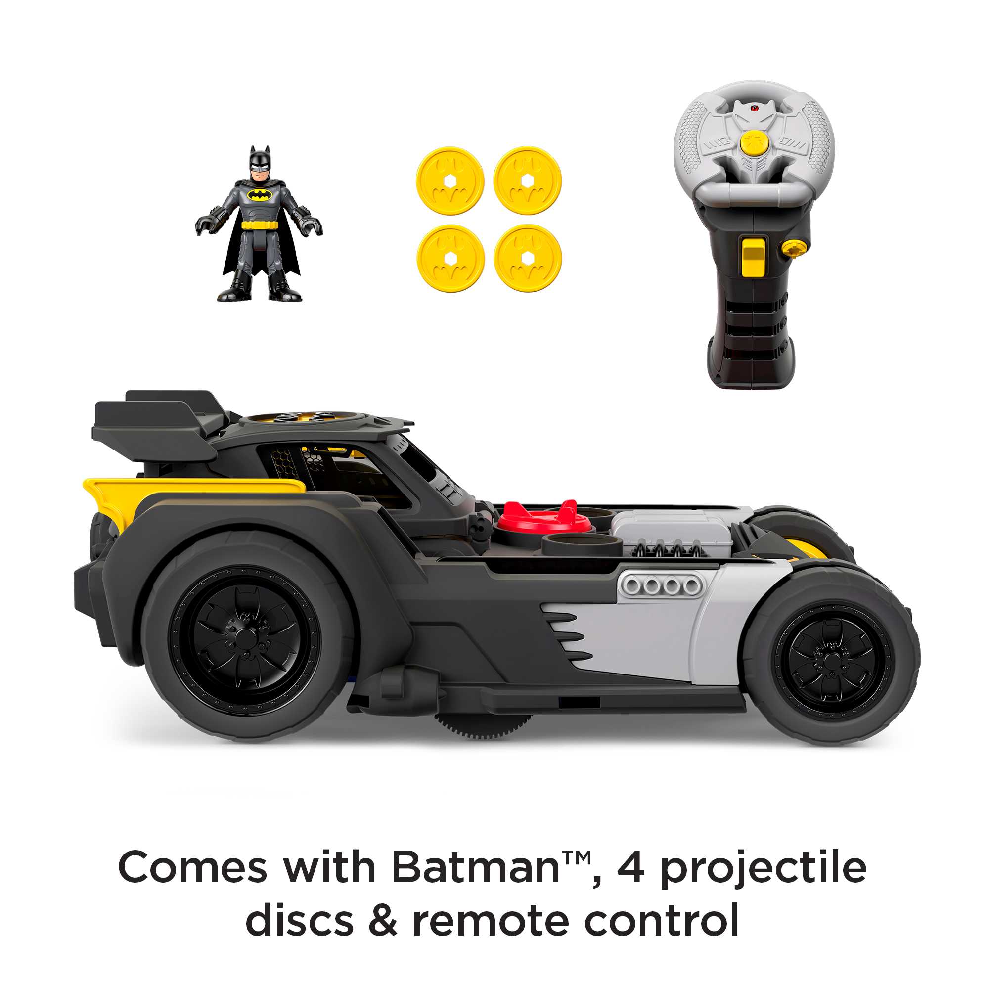 Imaginext DC Super Friends Batman Transforming Batmobile Remote Control Car With Lights & Sounds
