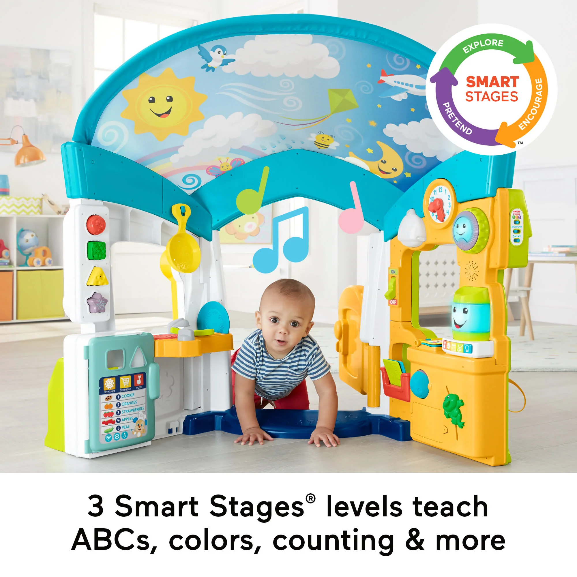 Fisher-Price Laugh & Learn Smart Learning Home Interactive Playhouse For Infants & Toddlers