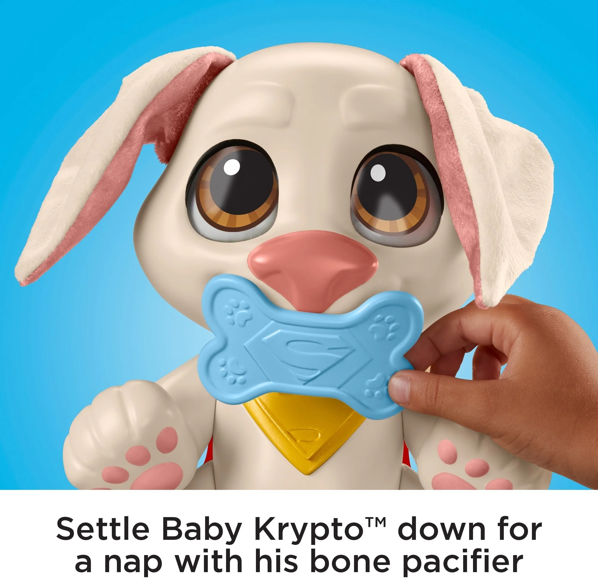 Fisher-Price DC League Of Super-Pets Baby Krypto Doll With Music Sounds & 2 Accessories