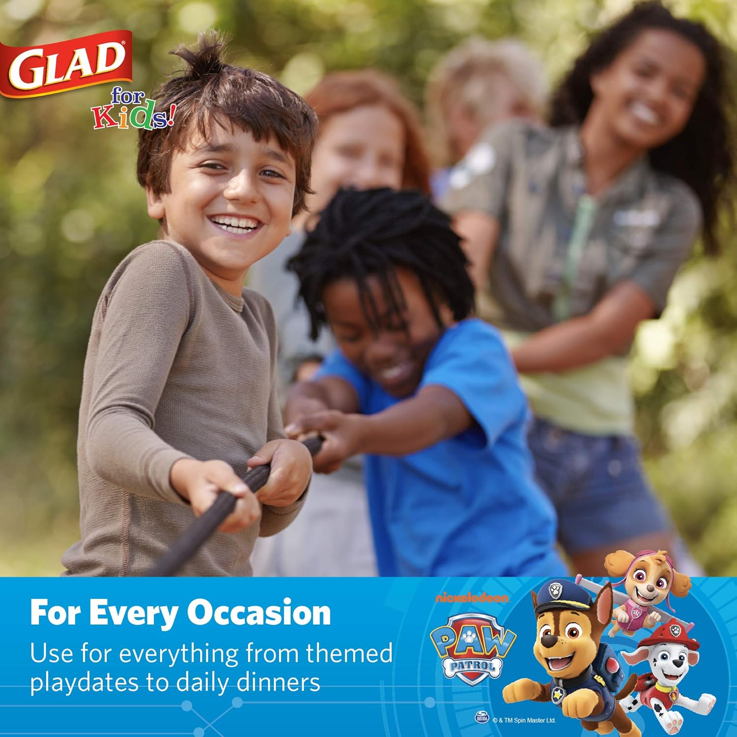 Glad for Kids Paw Patrol Paper Plates - Disposable Heavy Duty Paper Plates - Microwave Safe Kids Paw Patrol Birthday Party Cake Plates - Paw Patrol Plates for All Occasions - 20 Count, 8.5 Inch