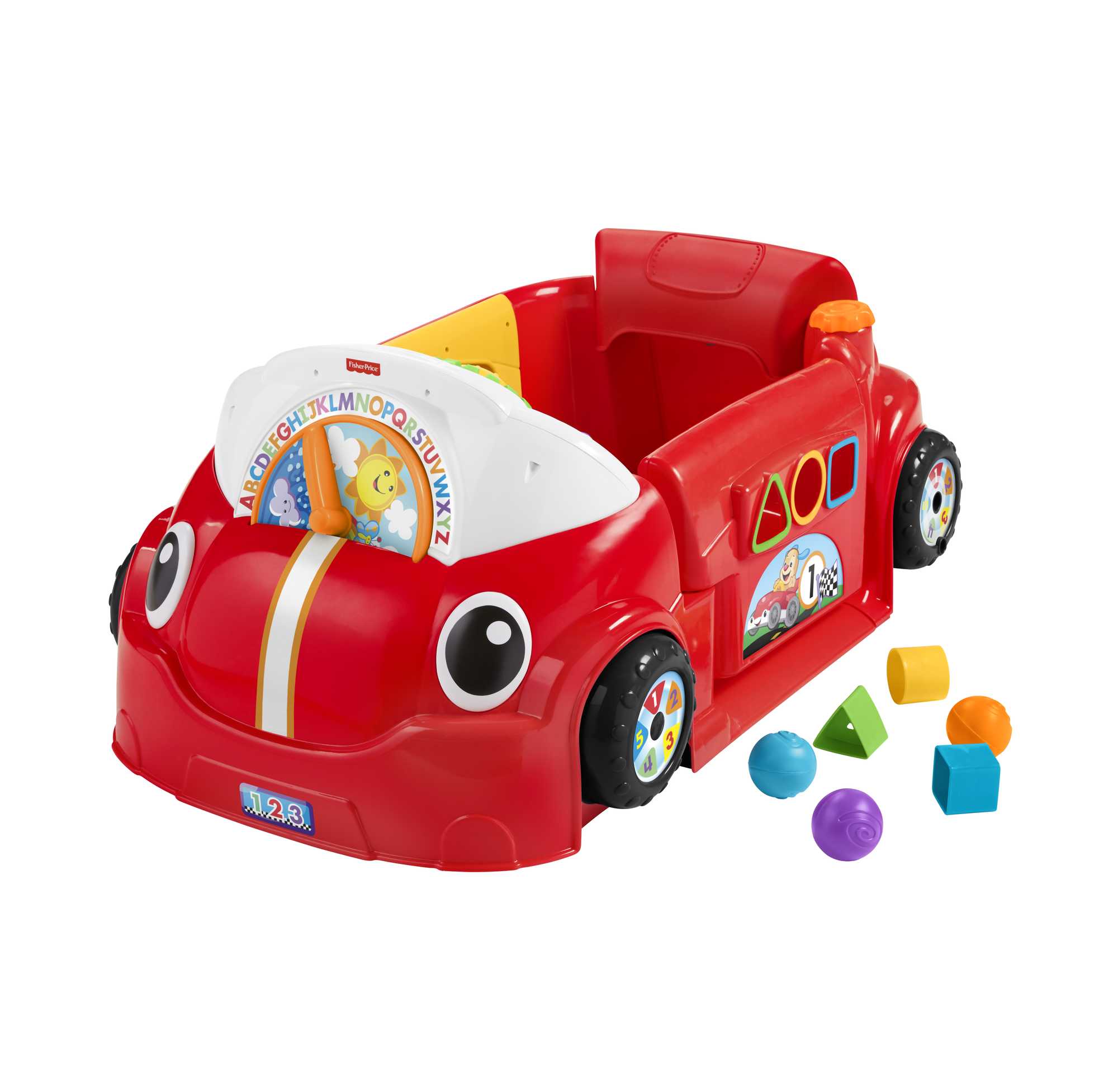 Fisher-Price Laugh & Learn Crawl Around Car, Red Activity Center Learning Toy For Baby & Toddler
