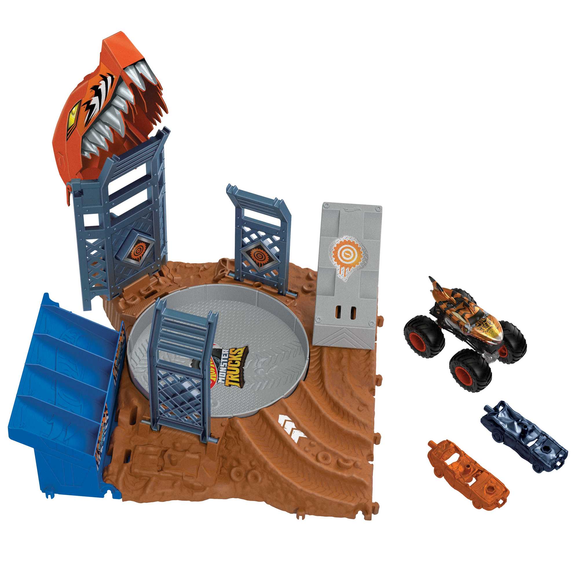 Hot Wheels Monster Trucks Arena Smashers? Tiger Shark Spin-Out Challenge