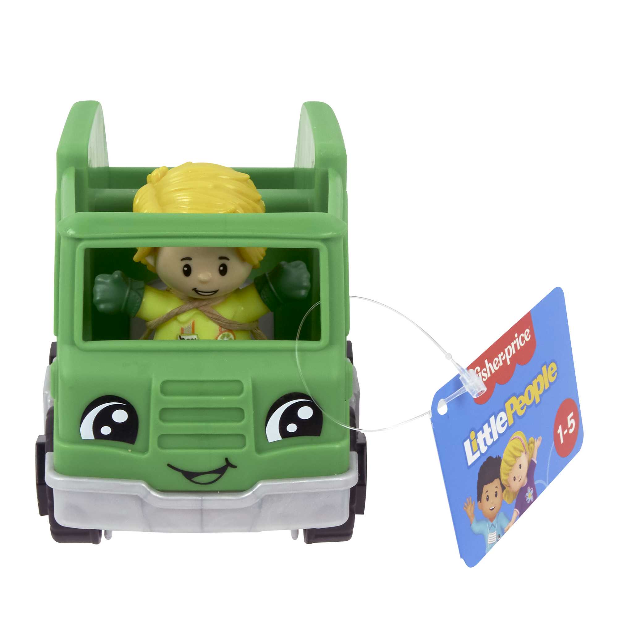 Fisher-Price Little People Recycle Truck & Character Figure Set For Toddlers, 2 Pieces