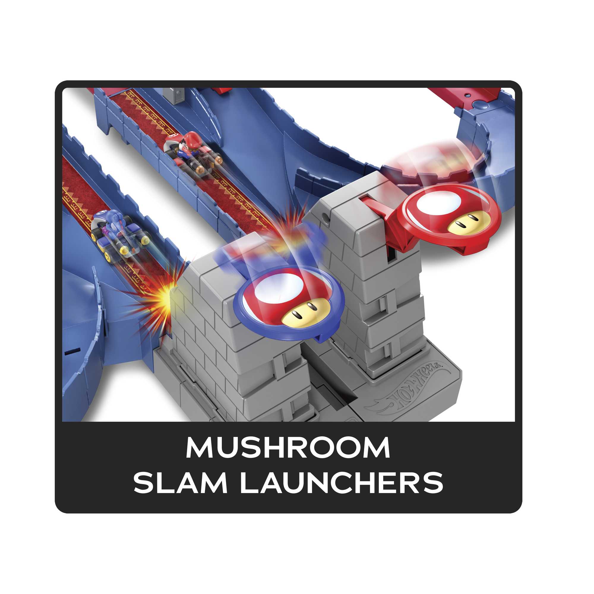 Hot Wheels Mario Kart Bowser's Castle Chaos Play Set