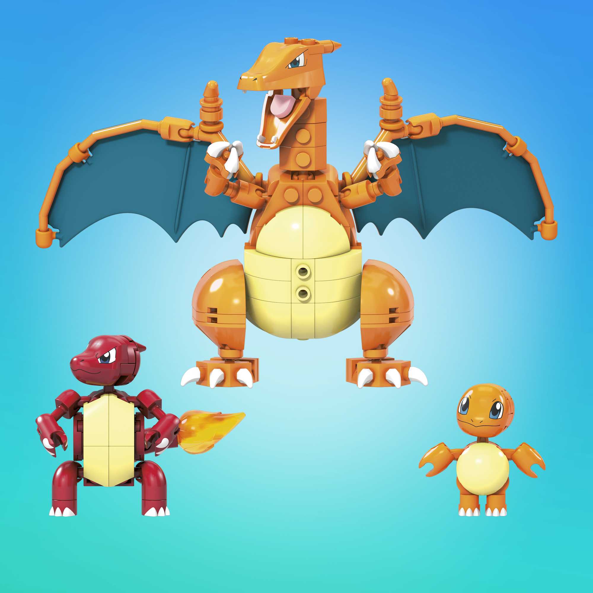 MEGA Pok��mon Building Toy Kit Charmander Set With 3 Action Figures (313 Pieces) For Kids