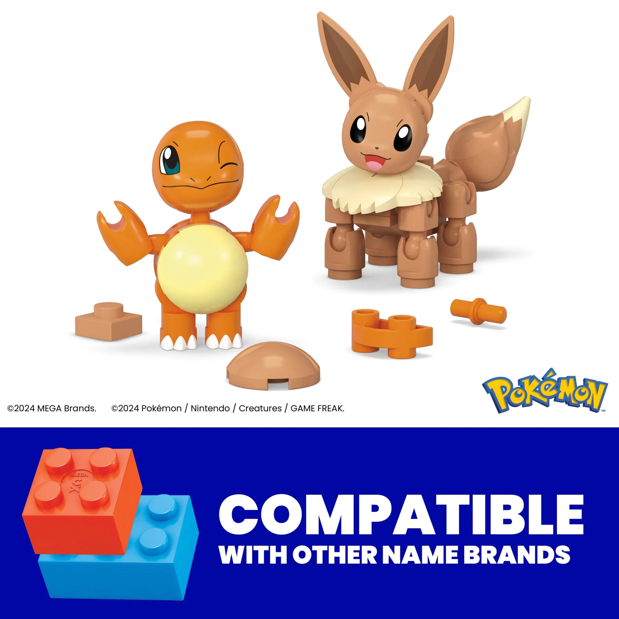 MEGA Pok��mon Pok�� Ball 2-Pack Building Toy Kits With 2 Action Figures (40 Pieces) For Kids