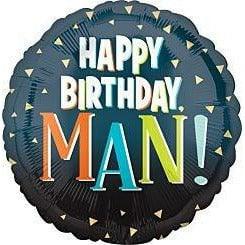 Anagram HBD Birthday Man Letters 17in Foil Balloon