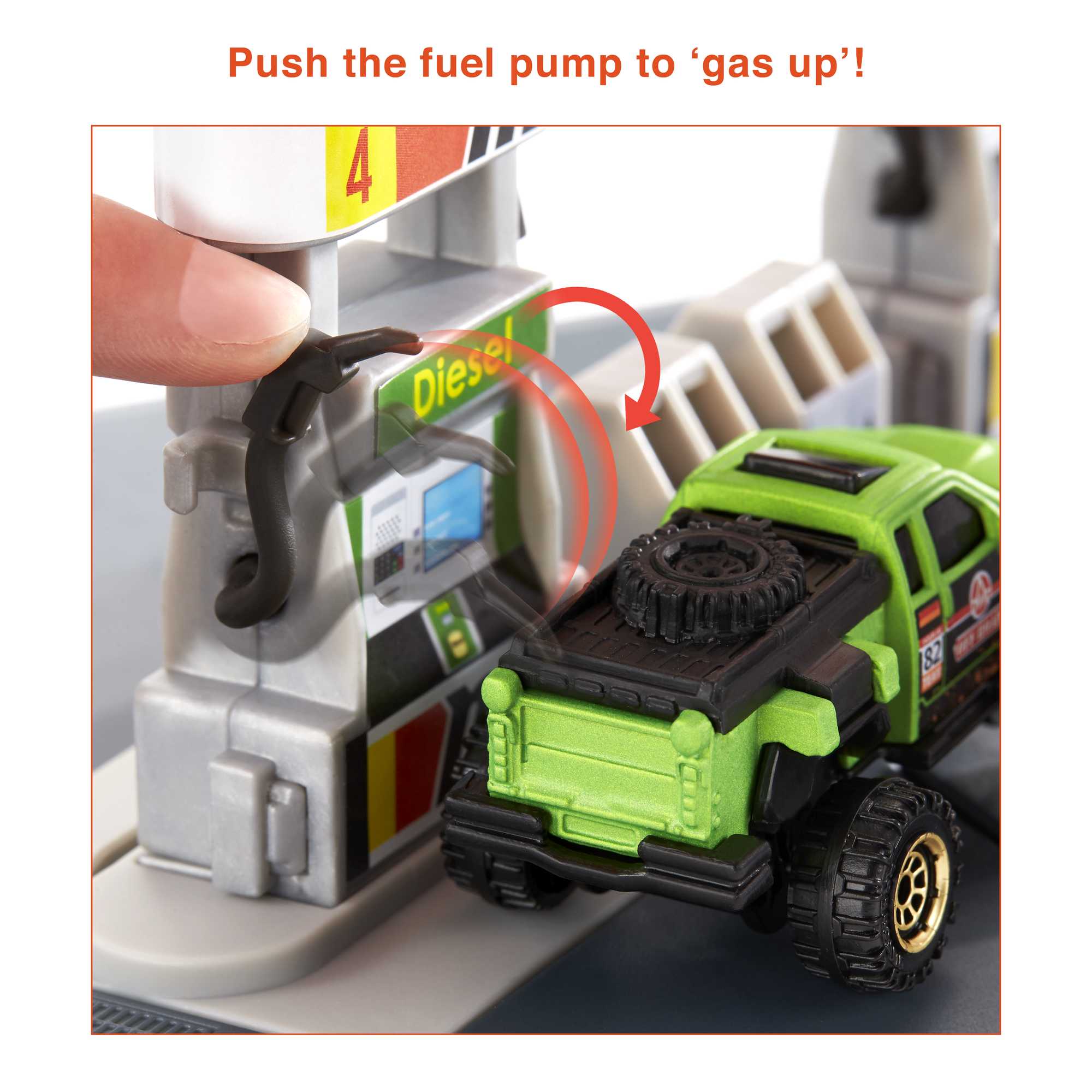 Matchbox Action Drivers Matchbox Fuel Station Playset For Kids 3 Years Old & Up, With 1 1:64 Scale Vehicle
