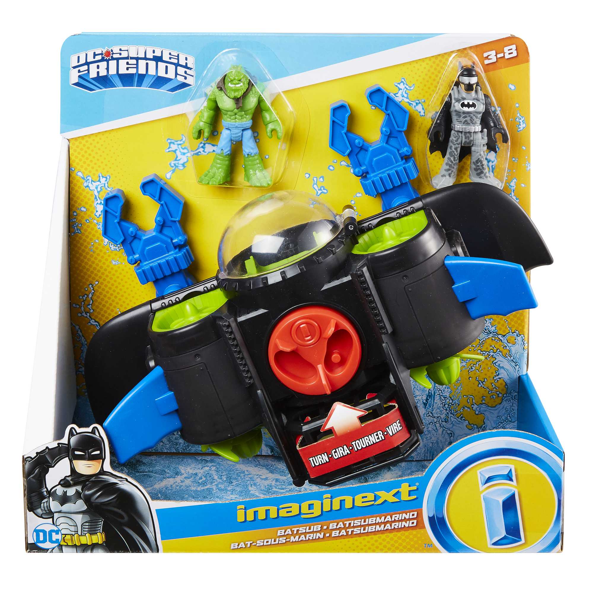 Imaginext DC Super Friends Batsub Vehicle And Figures Playset