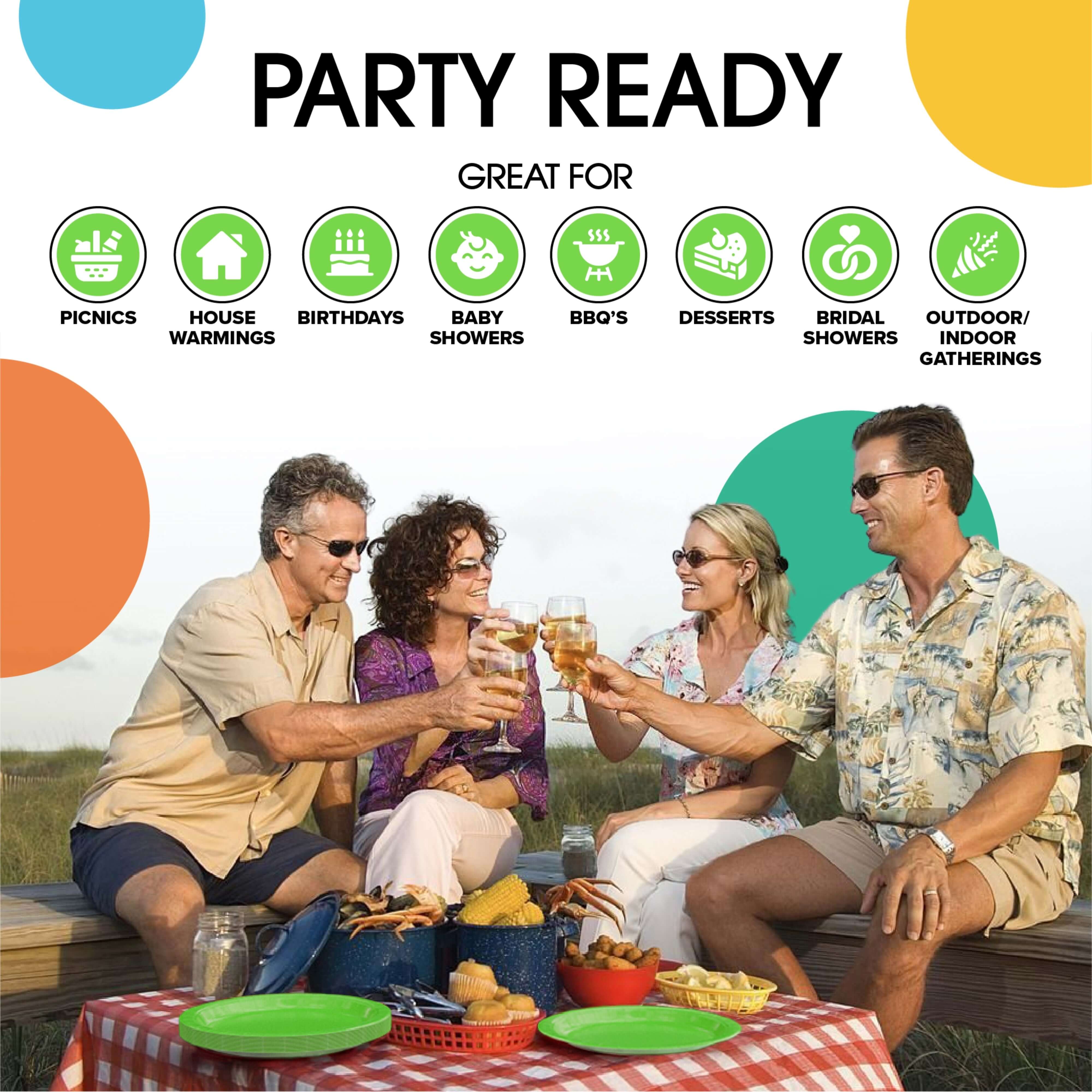 7 In. Lime Paper Plates - 50 Ct.