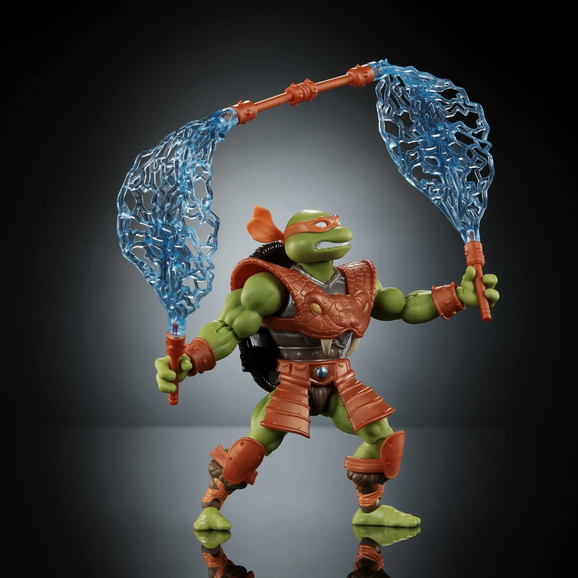 Masters Universe Origins Turtles Grayskull Michelangelo Action Figure, Reptile Wars Tmnt MOTU Toy