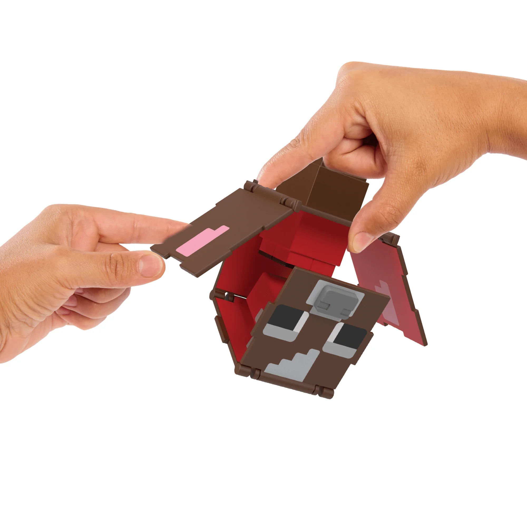 Minecraft Flippin�� Figs Figures Collection, 2-in-1 Fidget Play, 3.75-in Scale & Pixelated Design (Characters May Vary)