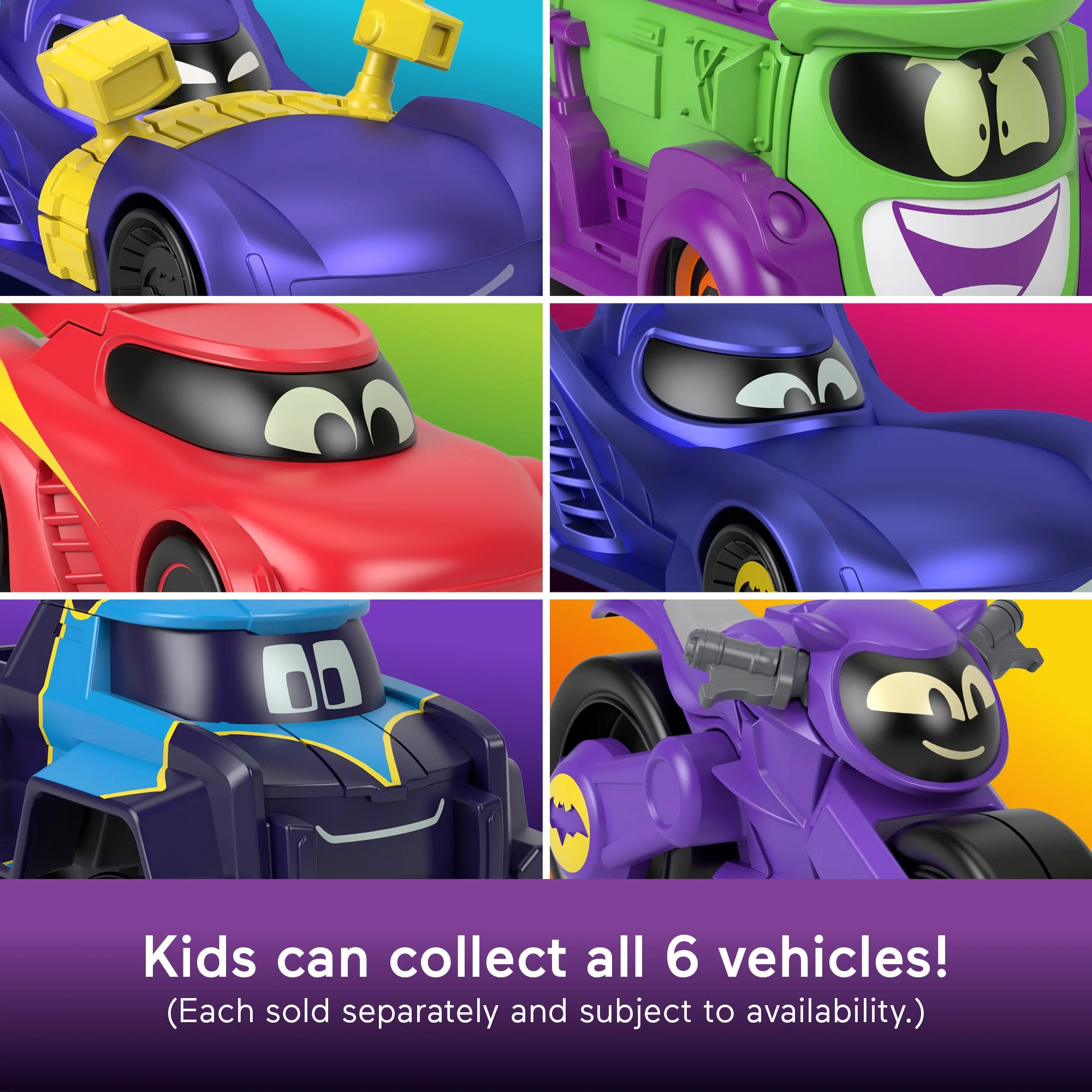 Fisher-Price DC Batwheels 1:55 Scale Diecast Toy Cars Collection, Preschool Toys