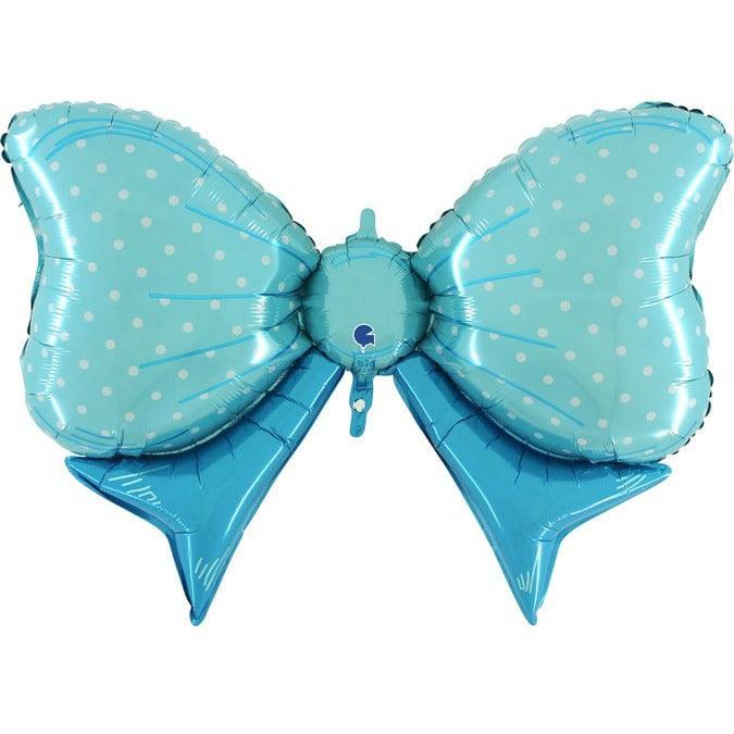 Grabo Blue Bow 43in Shape Foil Balloon