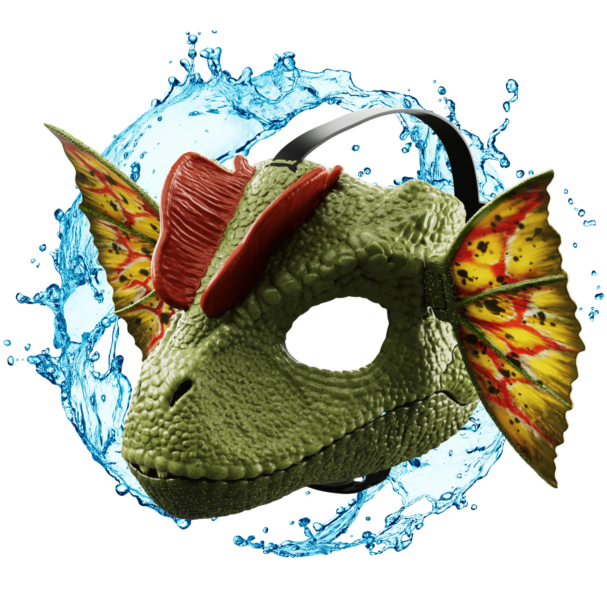 Jurassic World Dilophosaurus Role Play Mask With Sound & Water-Shooting Feature, Frill