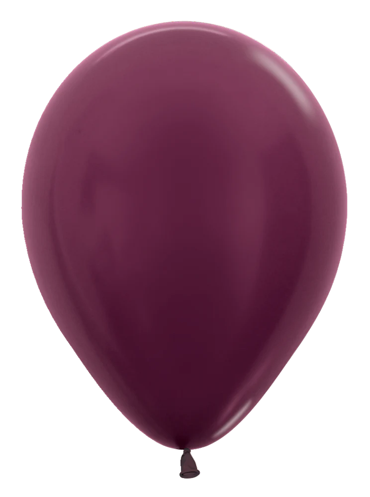 11 inch Sempertex Metallic Burgundy Latex Balloons 100ct
