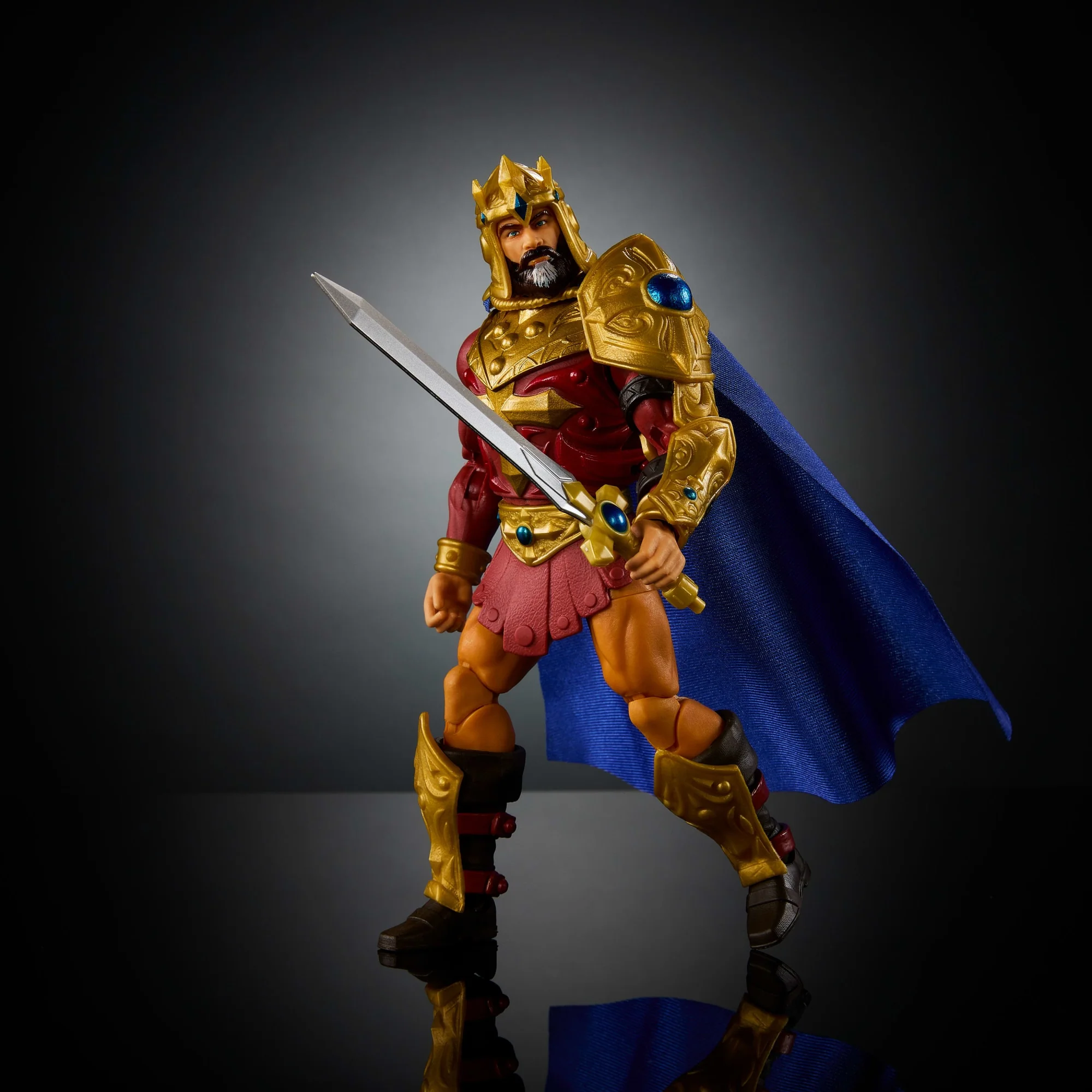 Masters Of The Universe Masterverse New Eternia King Randor MOTU Action Figure Toy, 30 Articulations