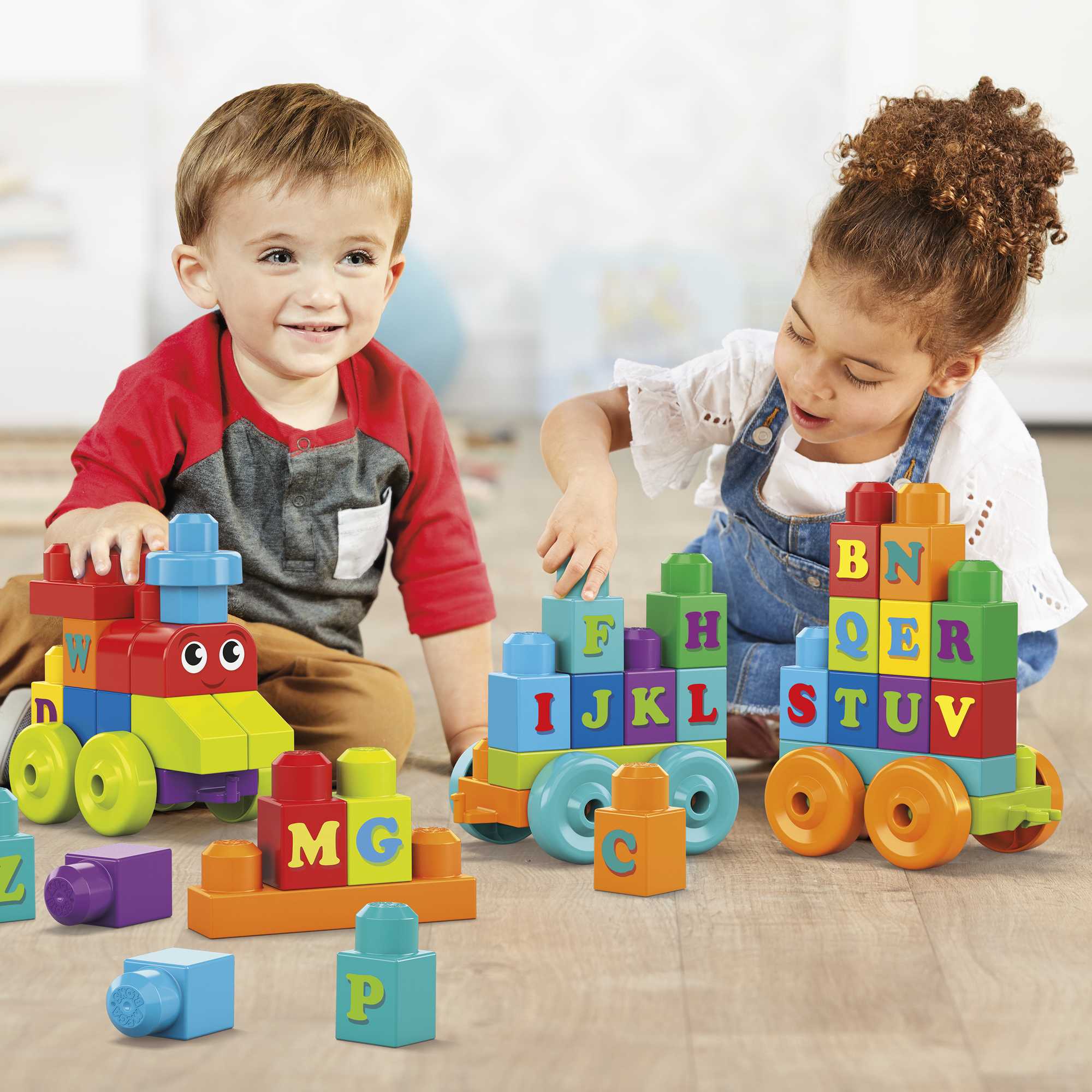 MEGA BLOKS ABC Learning Train Fisher Price Building Toy Blocks (60 Pieces) For Toddler
