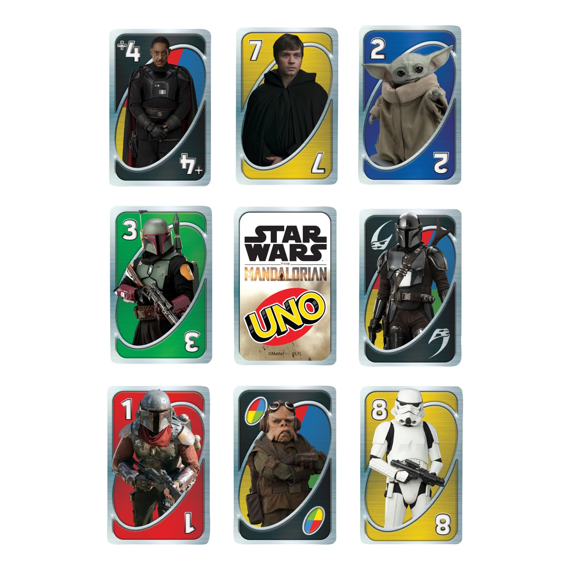 UNO Star Wars The Mandalorian Card Game For Kids & Family, 2-10 Players, Ages 7 Years & Older