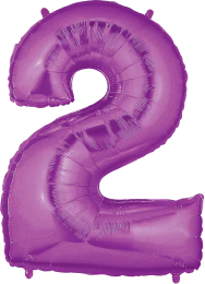 Betallic 2 Purple 34 inch Shaped Foil Balloon Packaged 1ct