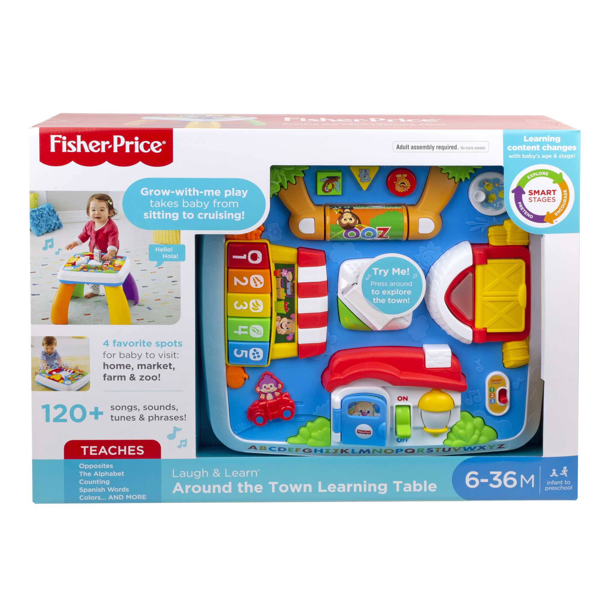 Fisher-Price Laugh & Learn Around the Town Learning Table Baby & Toddler Toy With Music & Lights