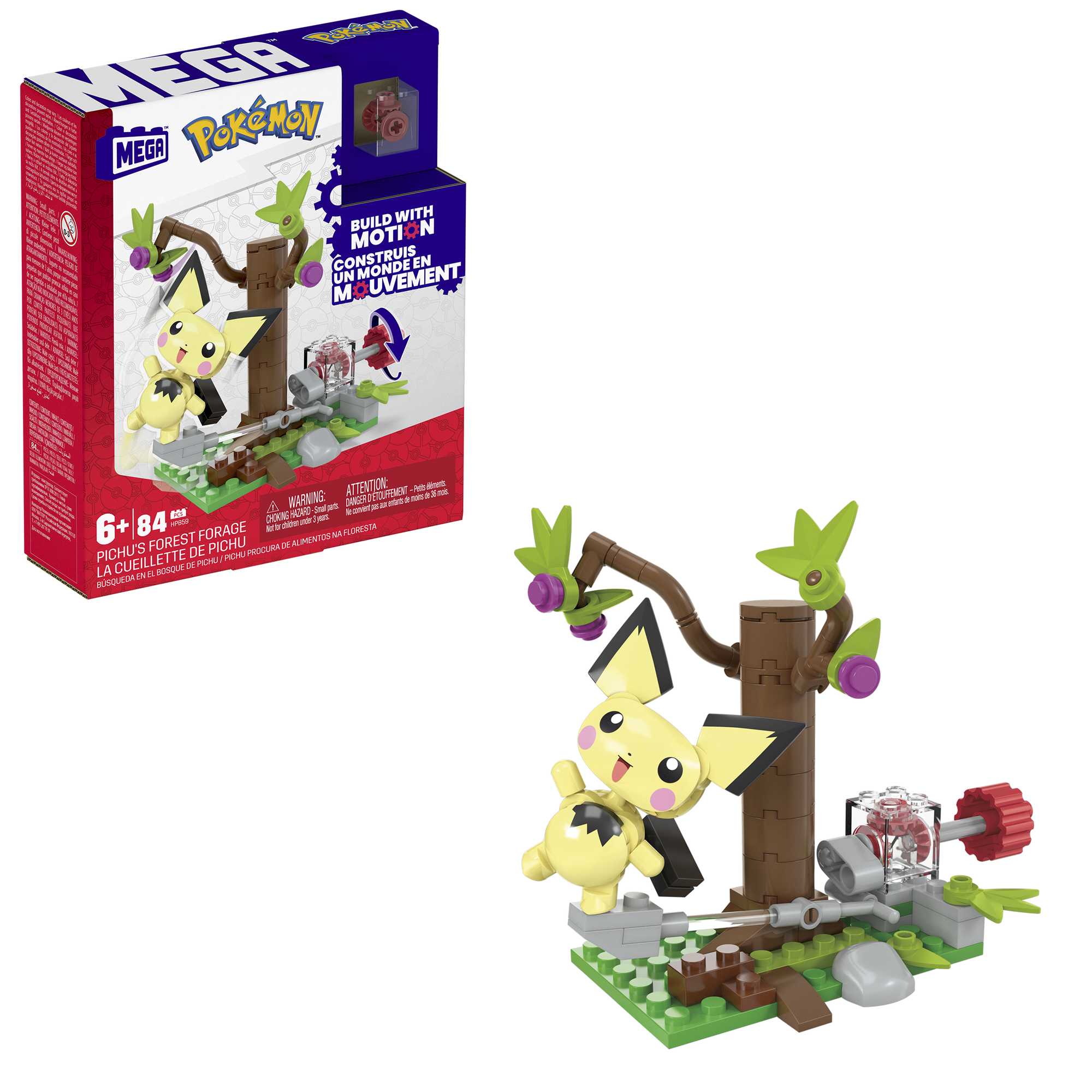MEGA Pok��mon Building Toy Kit, Pichu's Forest Forage With 1 Action Figure (84 Pieces)
