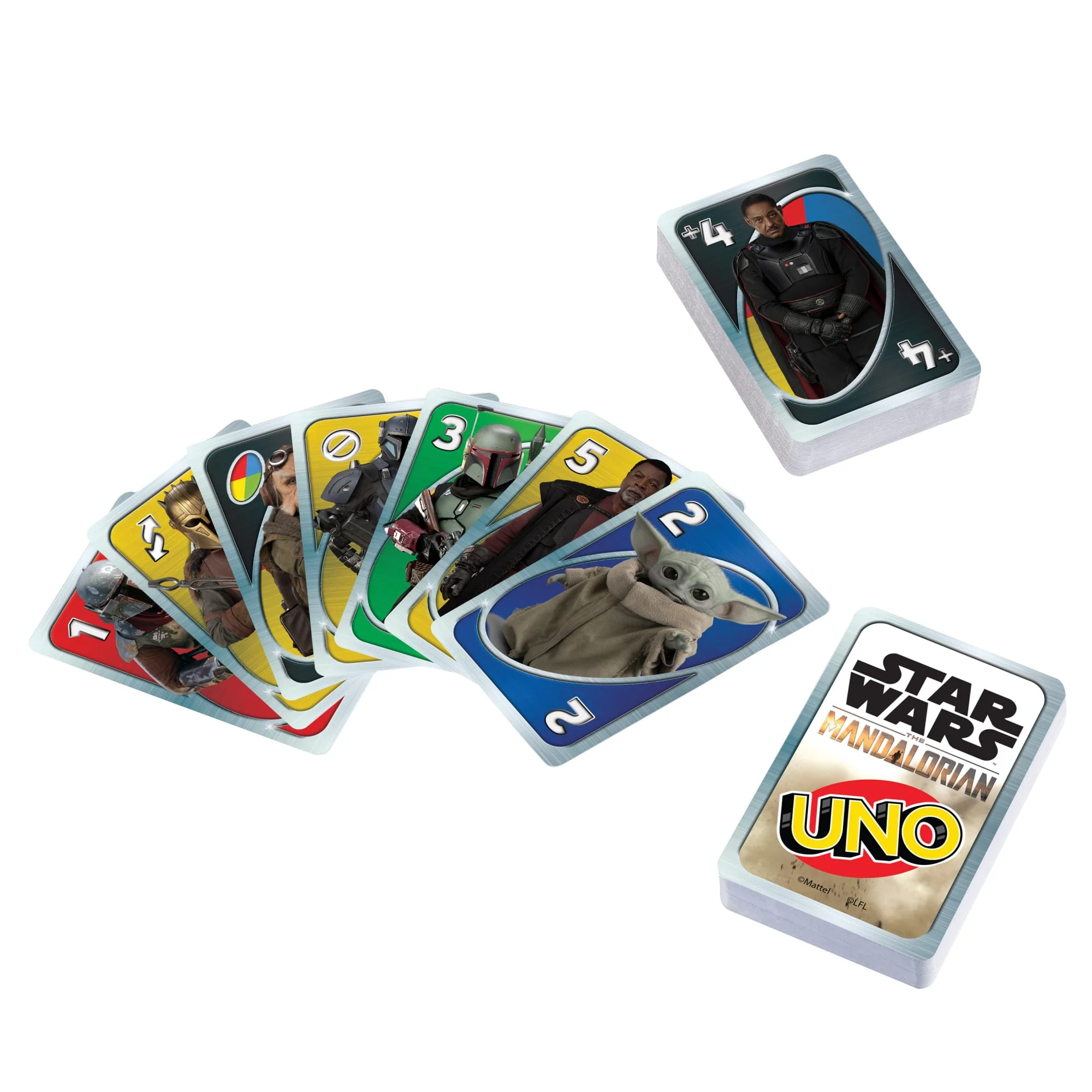 UNO Star Wars The Mandalorian Card Game For Kids & Family, 2-10 Players, Ages 7 Years & Older