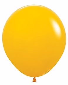 18 inch Sempertex Deluxe Honey Yellow Latex Balloons 25ct