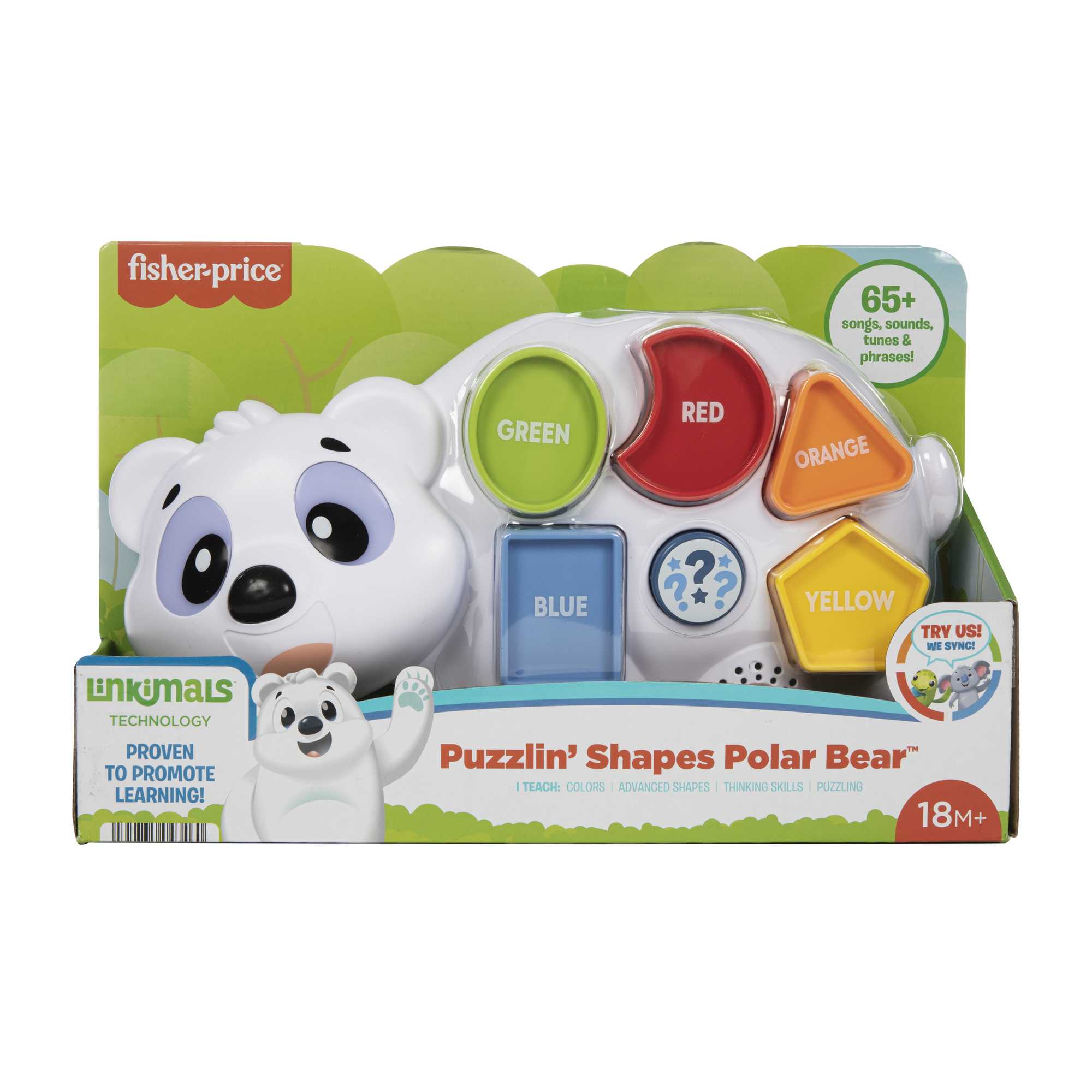 Fisher-Price Linkimals Puzzlin�� Shapes Polar Bear Interactive Learning Toy Puzzle For Toddlers