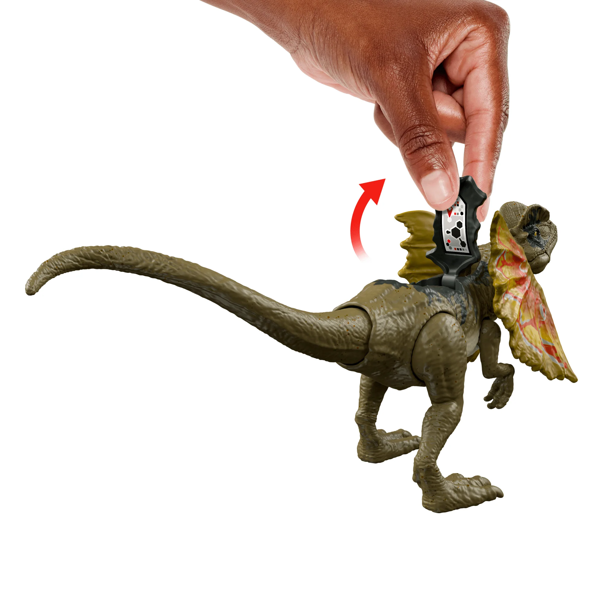 Jurassic World Strike Attack Dilophosaurus Dinosaur Action Figure Toy With Single Strike Action