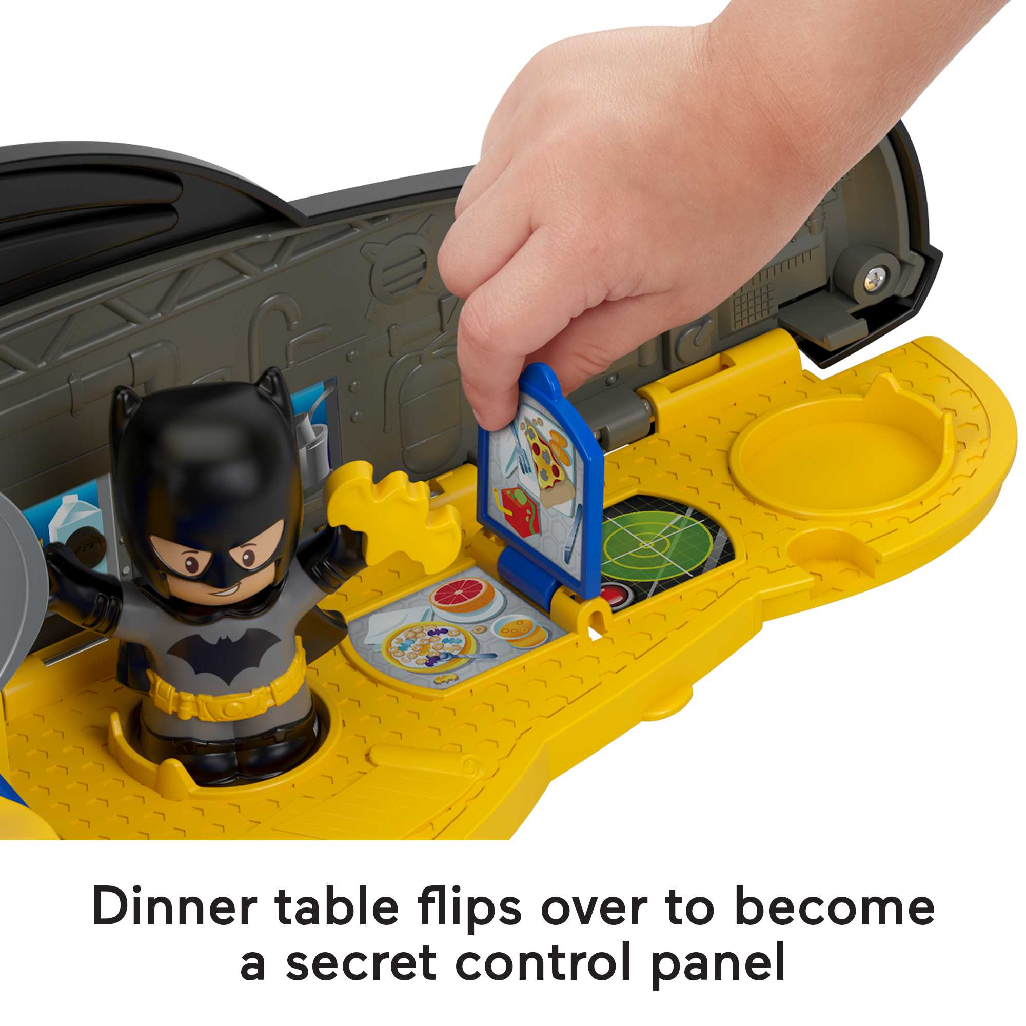 Fisher-Price Little People DC Super Friends 2-in-1 Batmobile Batman Playset For Toddlers