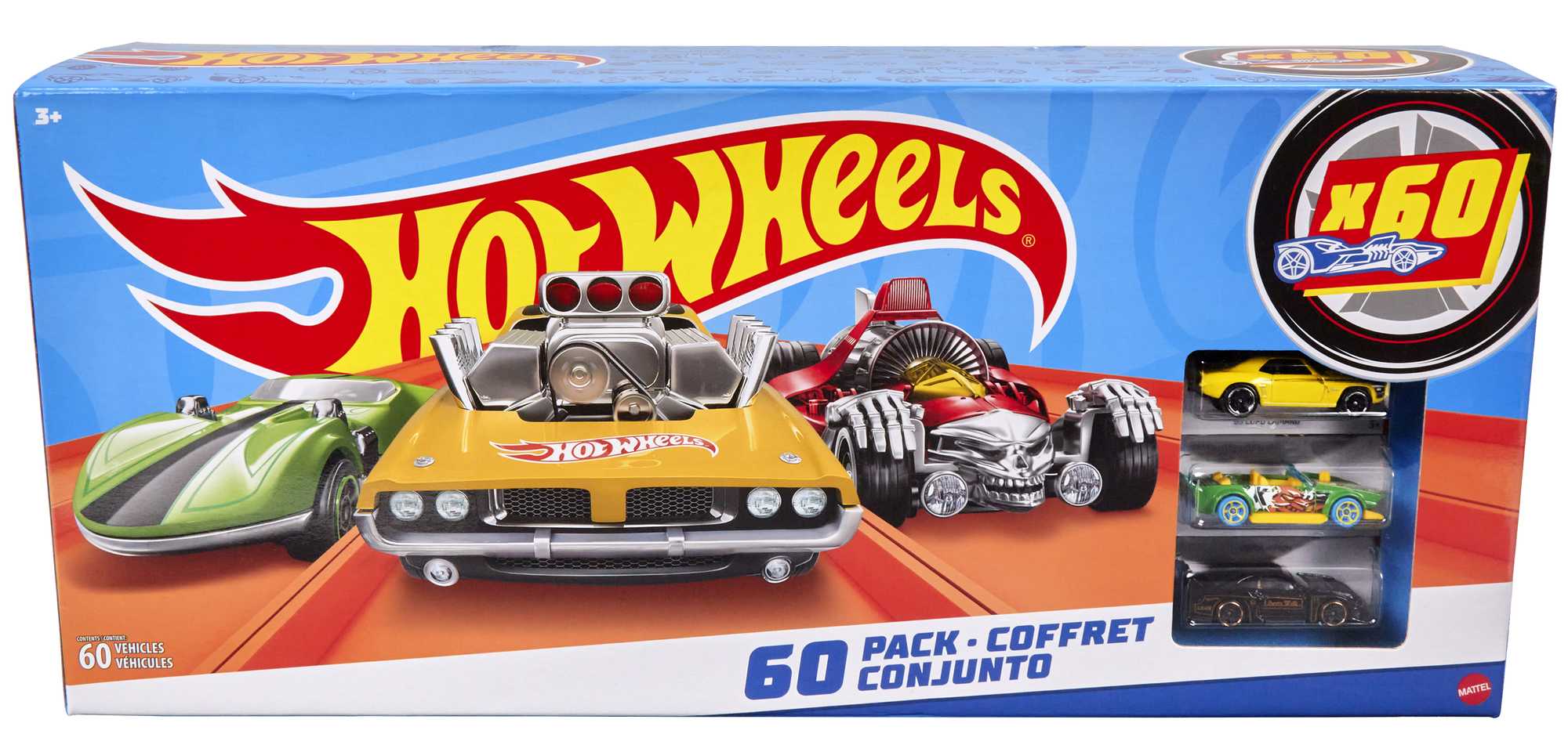 Hot Wheels Set Of 60 1:64 Scale Toy Cars Or Trucks, Collectible Vehicles