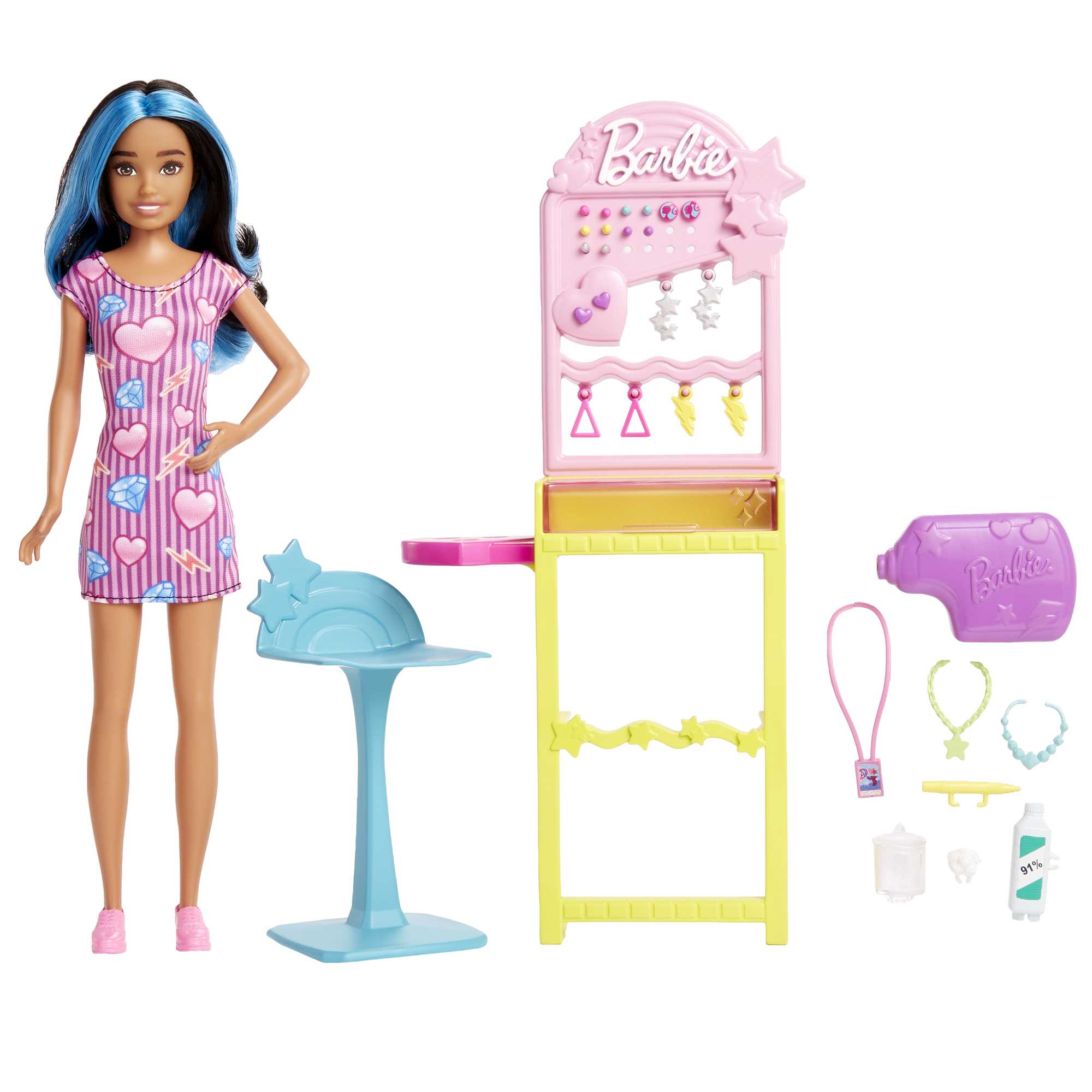 Barbie Toys, Skipper Doll And Ear-Piercer Set With Piercing Tool And Accessories, First Jobs