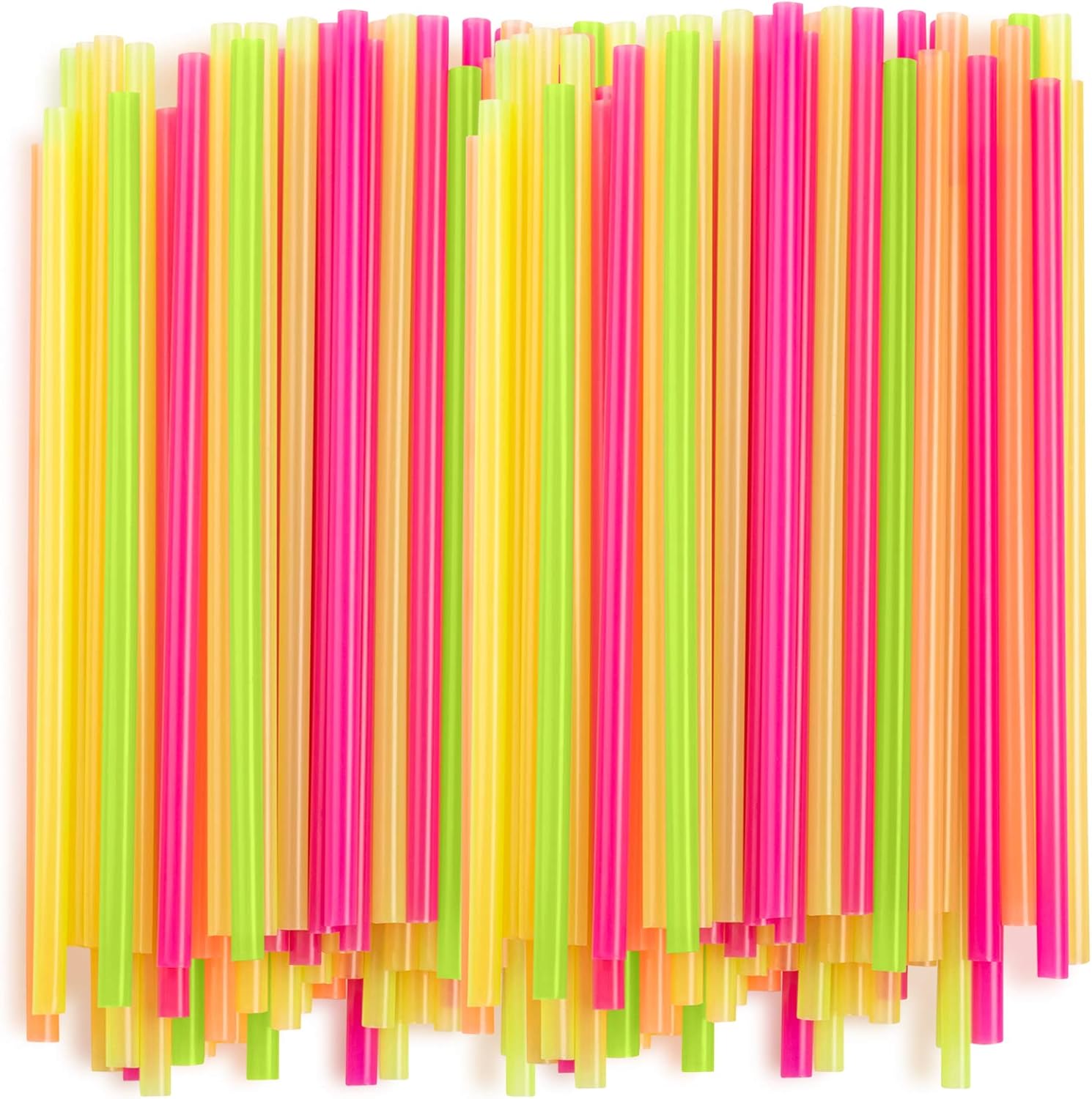 Comfy Package, [100 Count] Jumbo Plastic Smoothie Straws - 8.5