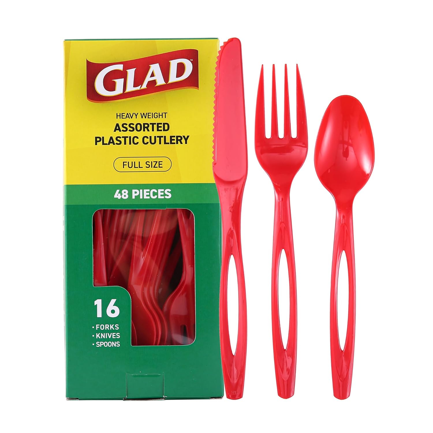 Glad, 240 Count (Pack of 1), Clear Assorted Cutlery