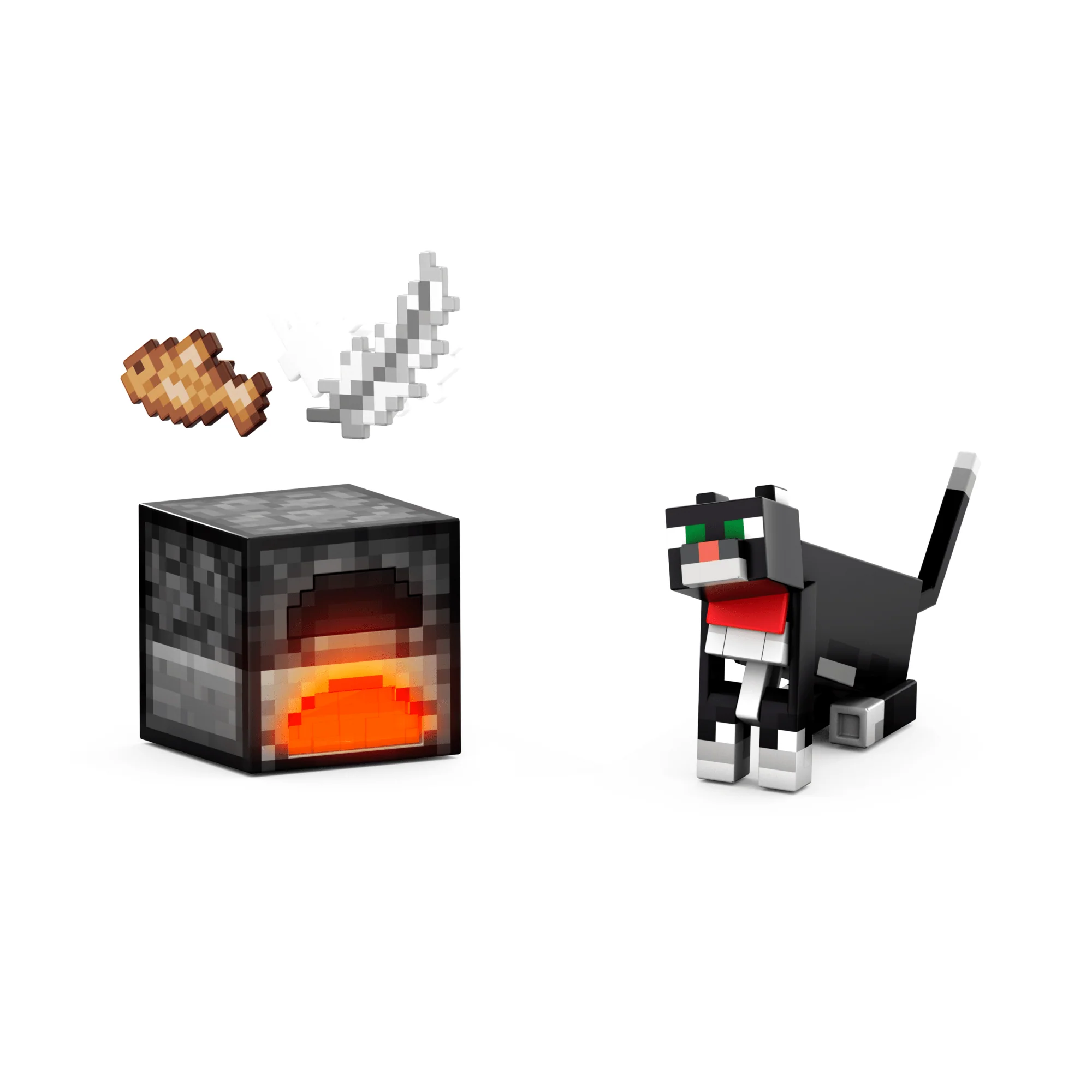 Minecraft Diamond Level Tuxedo Cat Action Figure