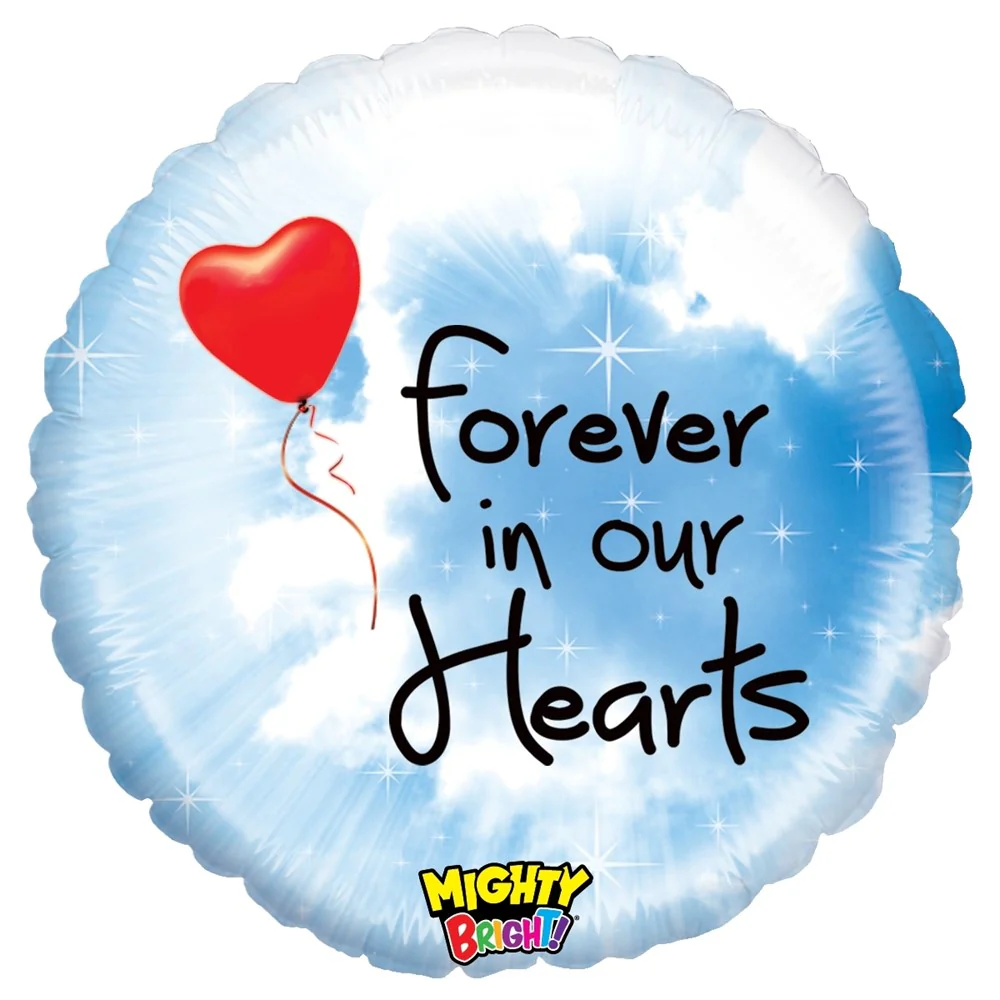 Betallic Forever in Our Hearts 21 inch Mighty Bright Balloon 1ct