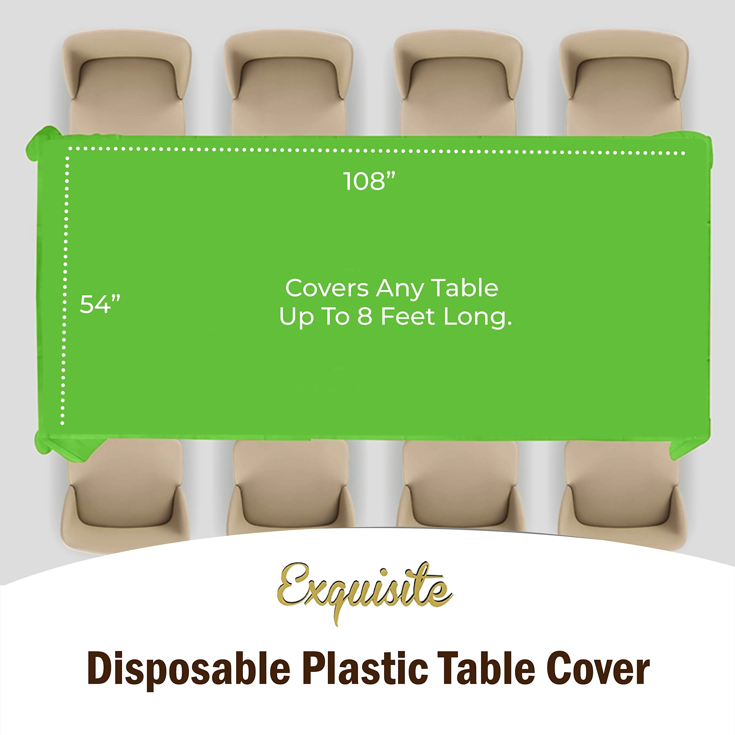 Lime Green Plastic Table Cover