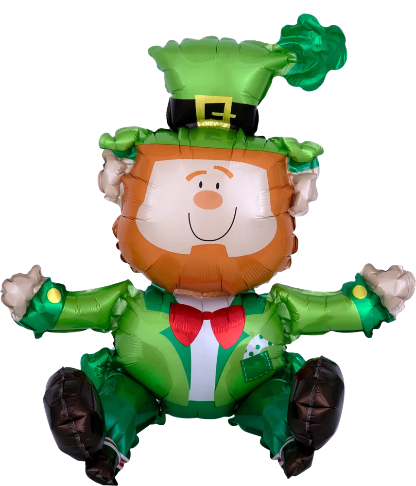 Anagram 17 inch Sitting Leprechaun Shape Foil Balloon 1ct
