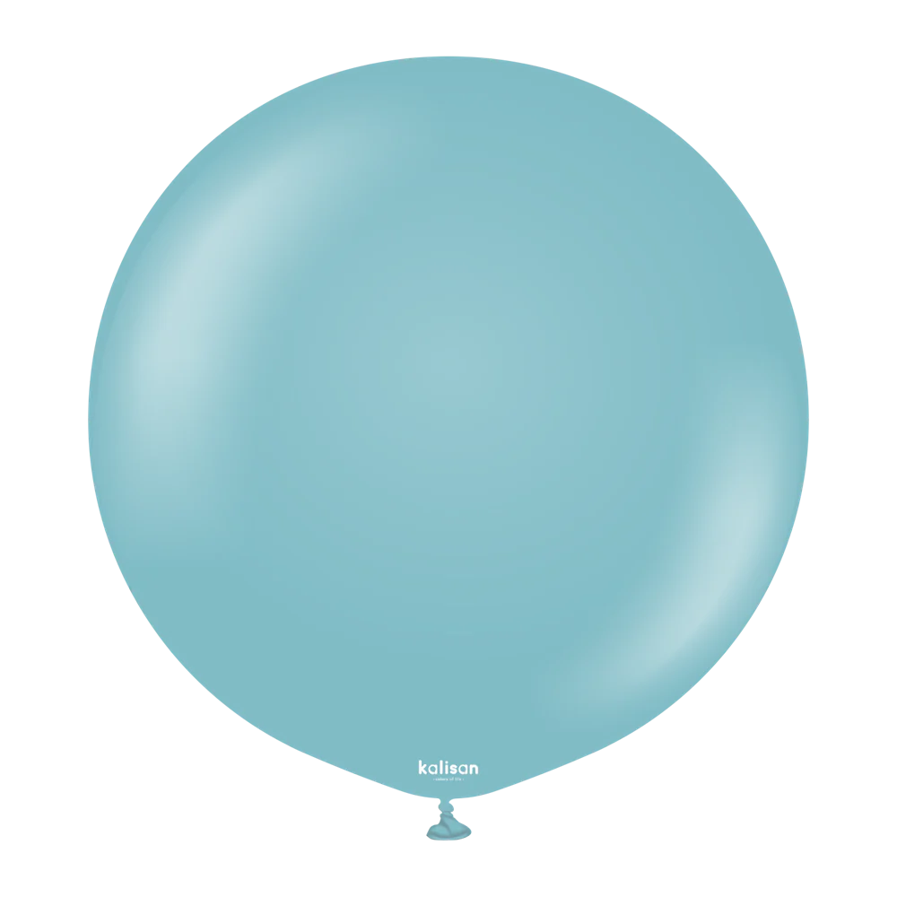 36 inch Kalisan Retro Blue Glass Latex Balloons 2ct