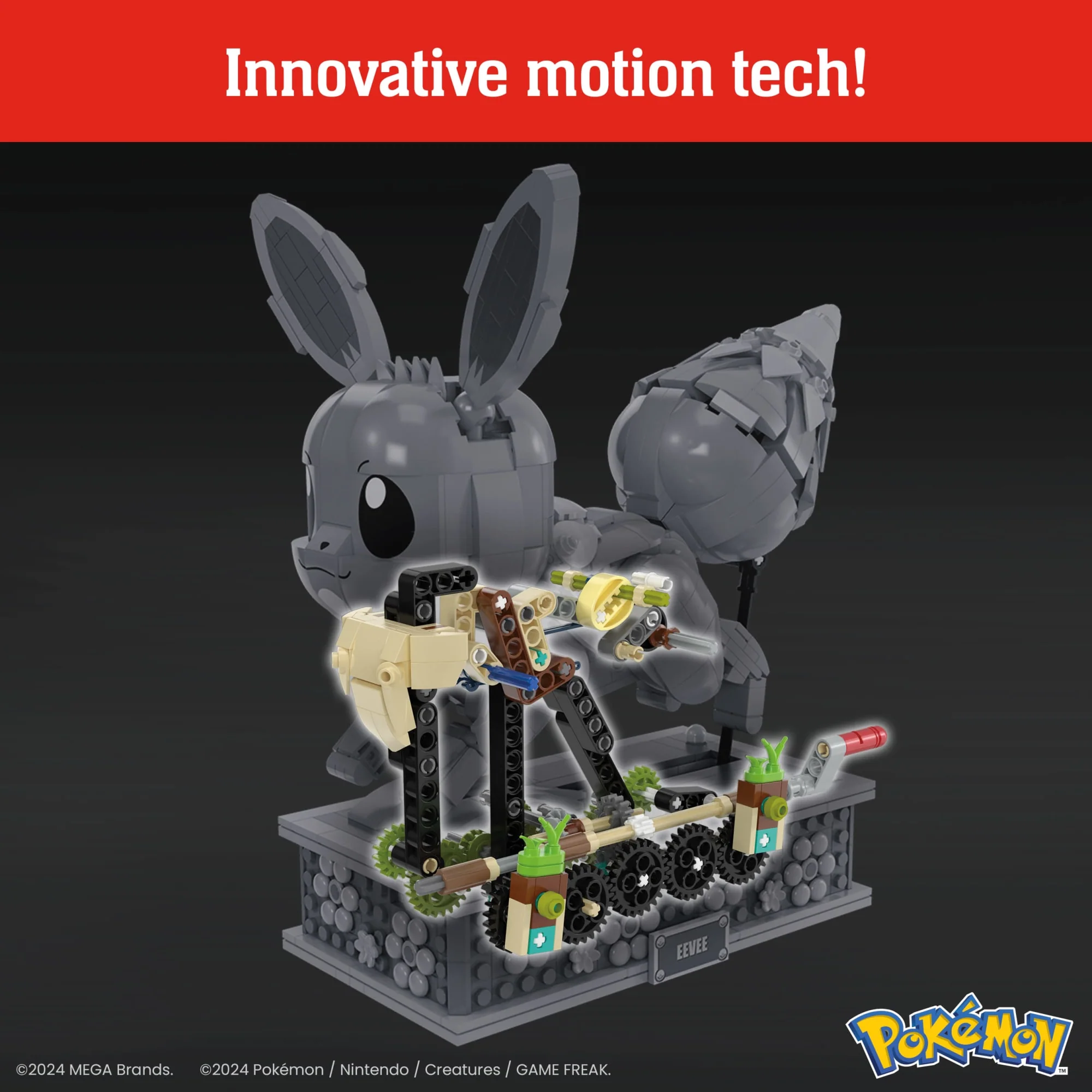 MEGA Pok��mon Motion Eevee Building Toy Kit (1366 Pieces) For Collectors