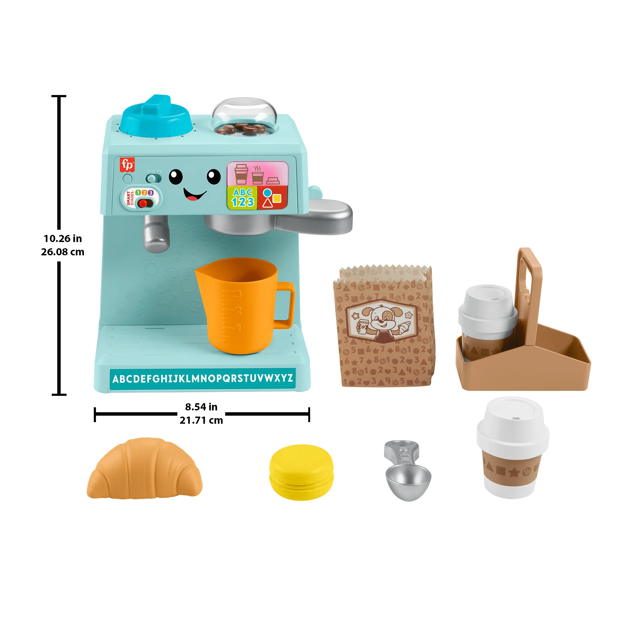 Fisher-Price Laugh & Learn Learn & Serve Coffee Caf�� Toddler Electronic Toy, 10 Play Pieces