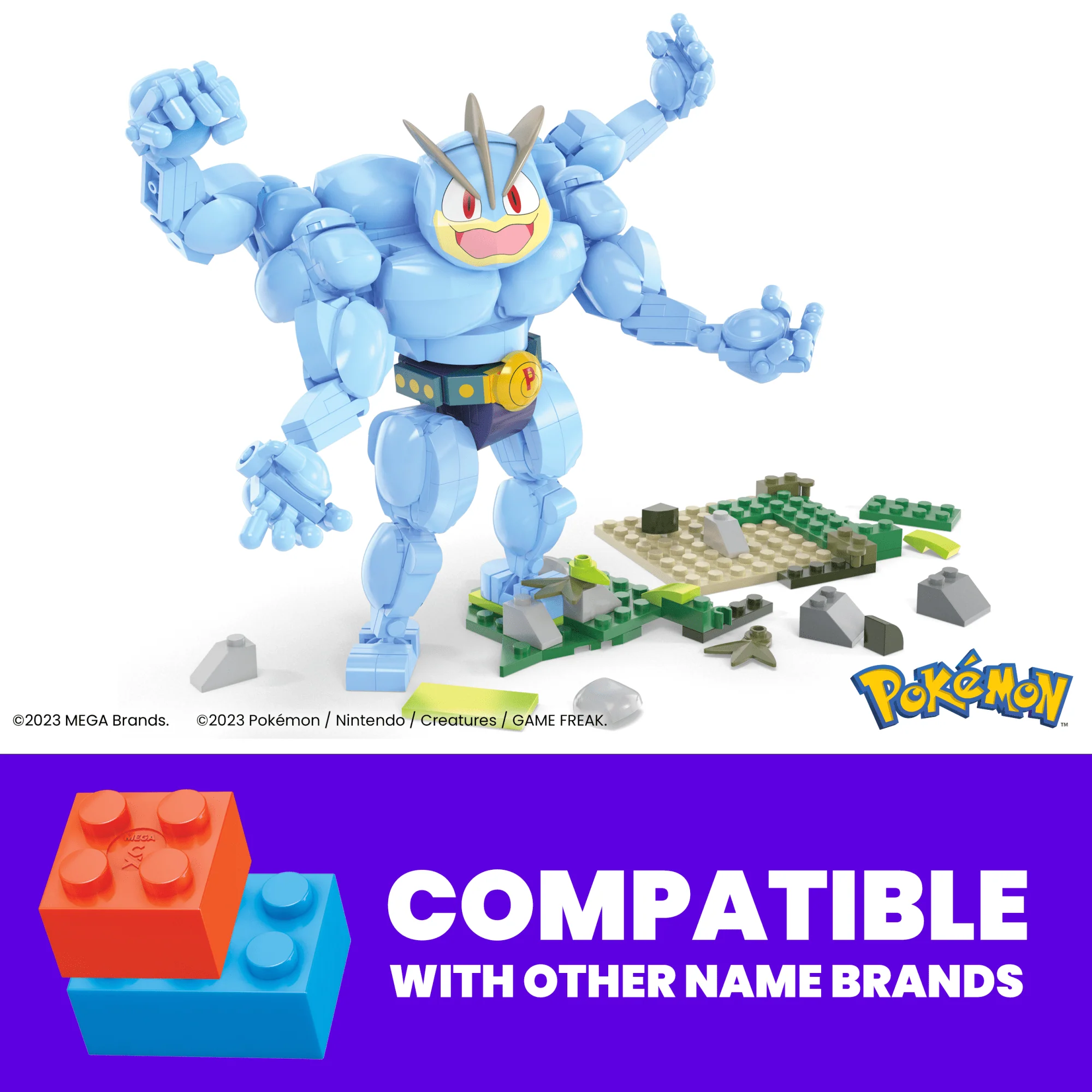MEGA Pok��mon Machamp Building Toy Kit (401 Pieces) With 1 Poseable Figure For Kids